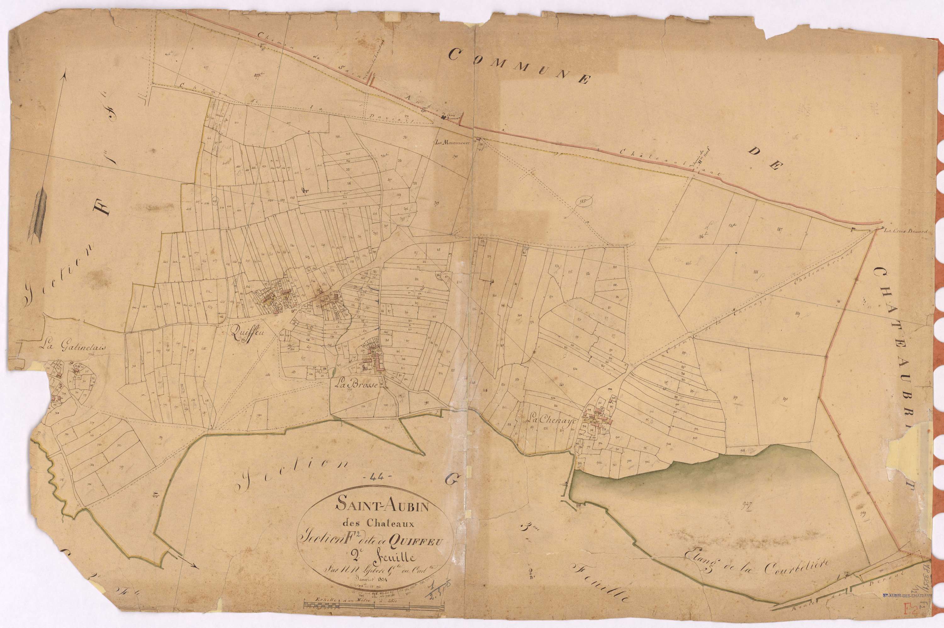 Saint-Aubin-des-Châteaux - Section F2 Quiffeu (section de) ; 376bis-951