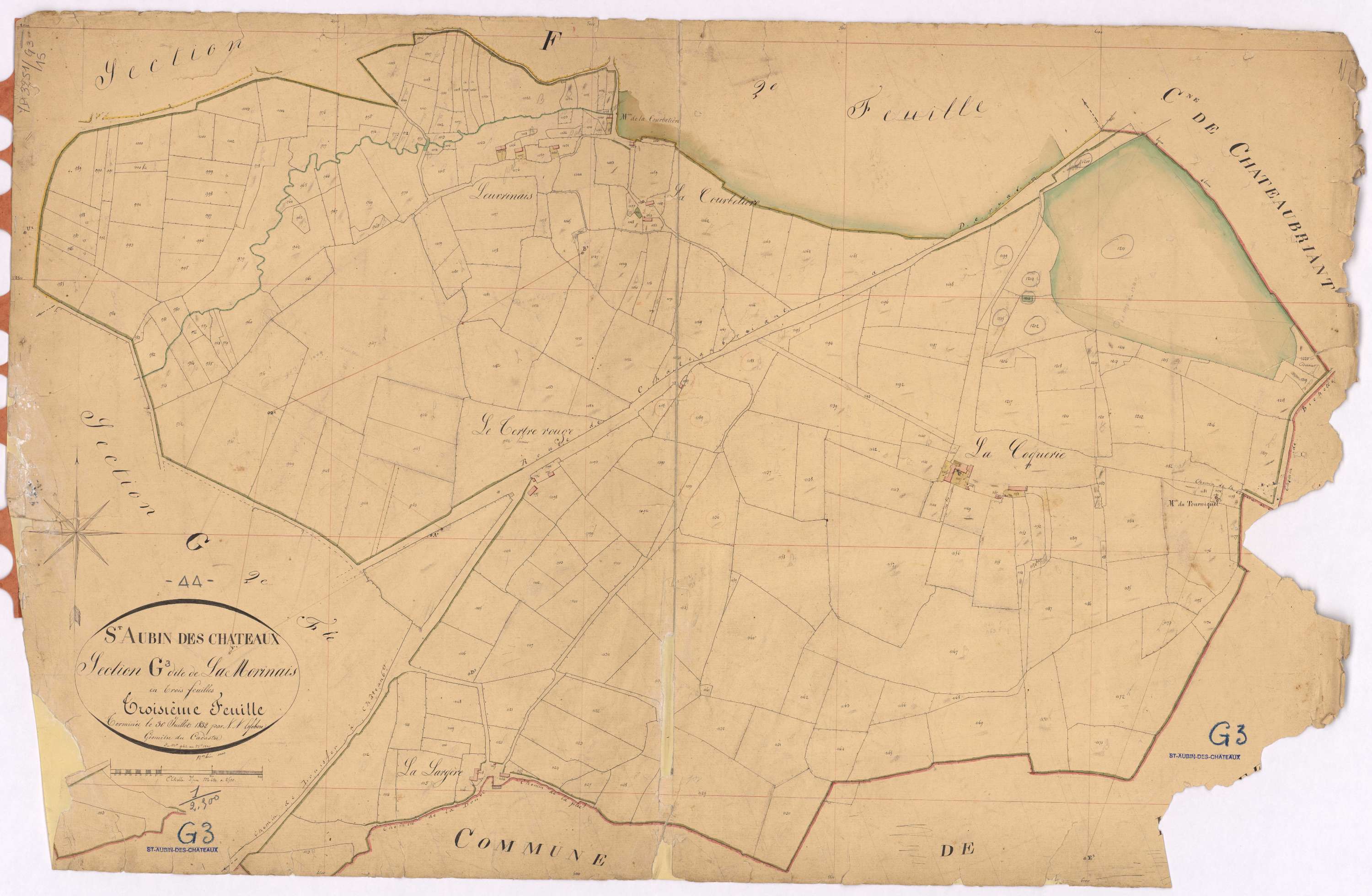 Saint-Aubin-des-Châteaux - Section G3 Morinais (section de La) ; 942-1220