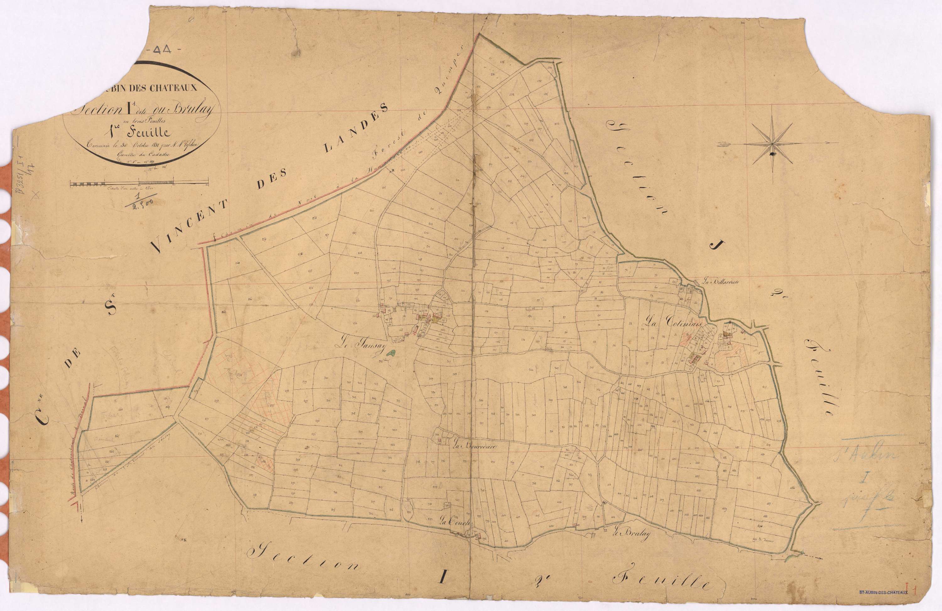 Saint-Aubin-des-Châteaux - Section I1 Brulais (section du) ; 1-491