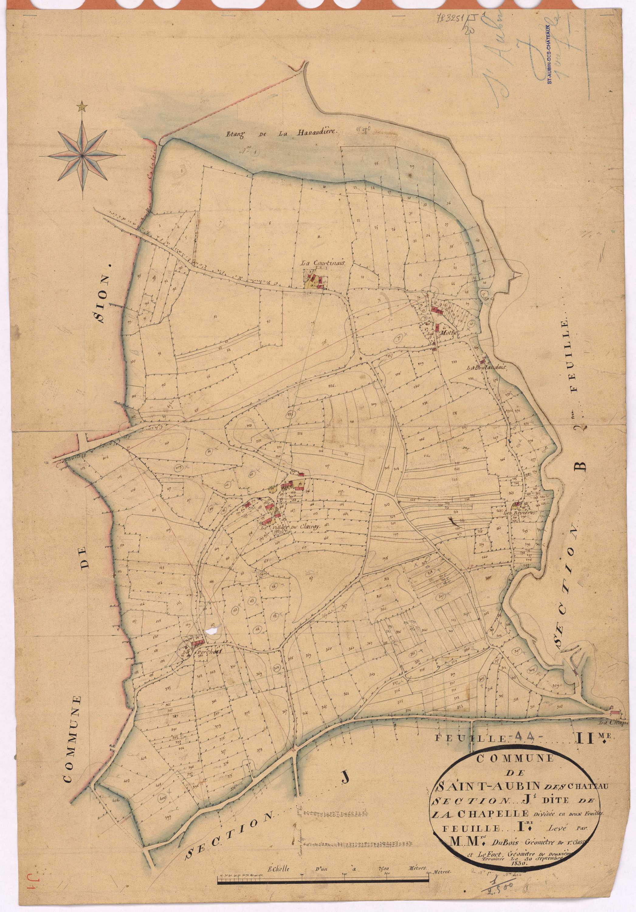 Saint-Aubin-des-Châteaux - Section J1 Chapelle (section de La) ; 1-404