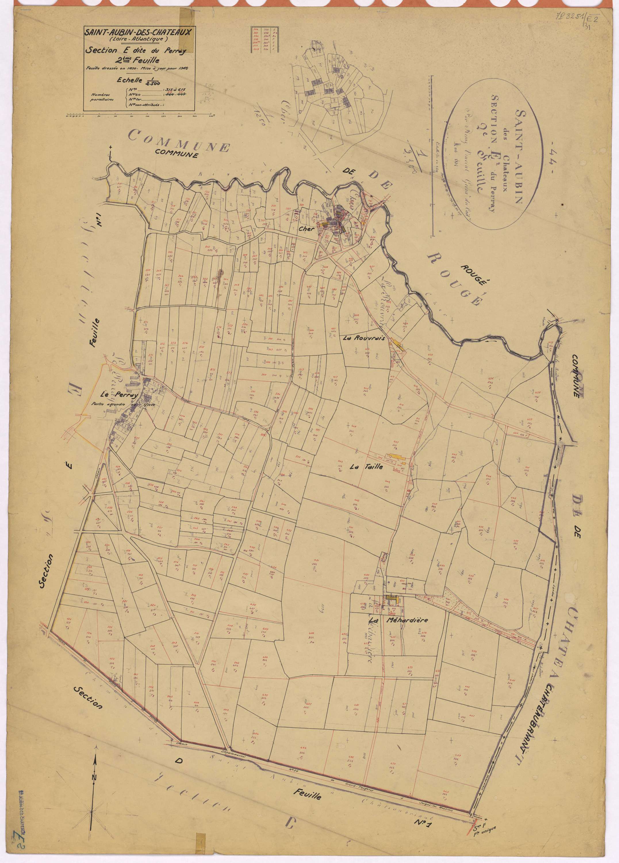 Saint-Aubin-des-Châteaux - Section E2 Perray (section du) ; 315-615