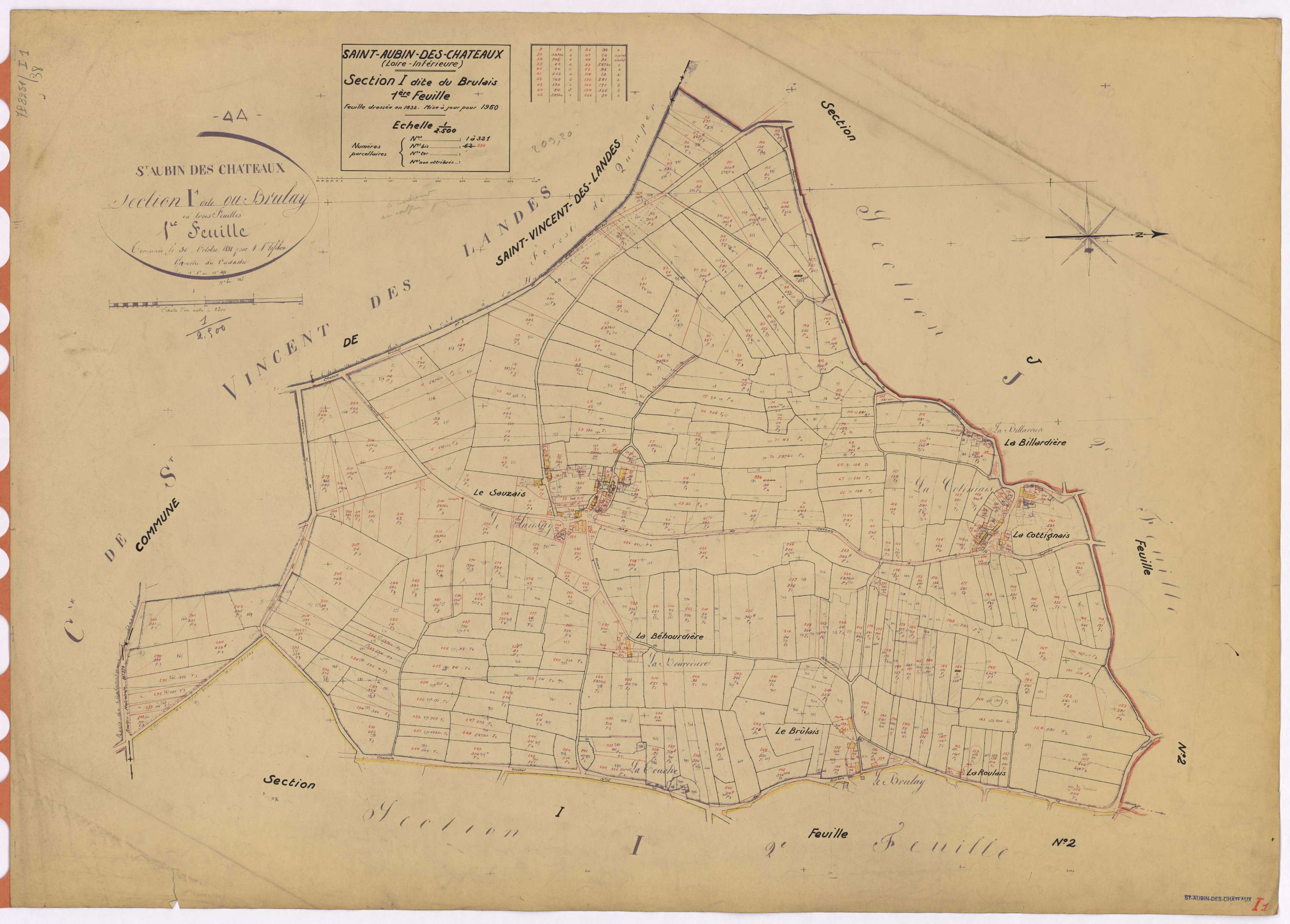 Saint-Aubin-des-Châteaux - Section I1 Brulais (section du) ; 1-321