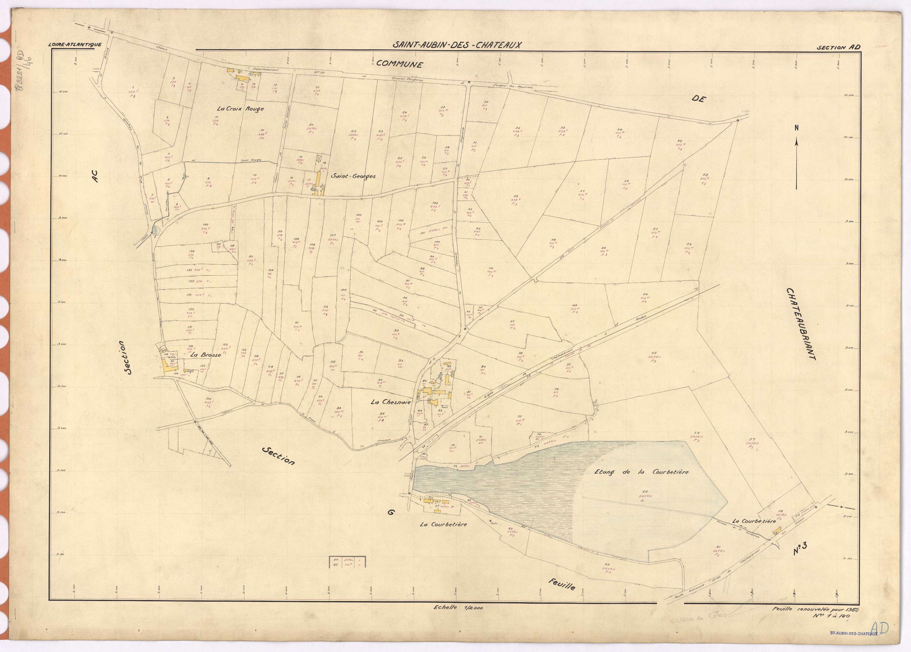 Saint-Aubin-des-Châteaux - Section AD 1-140