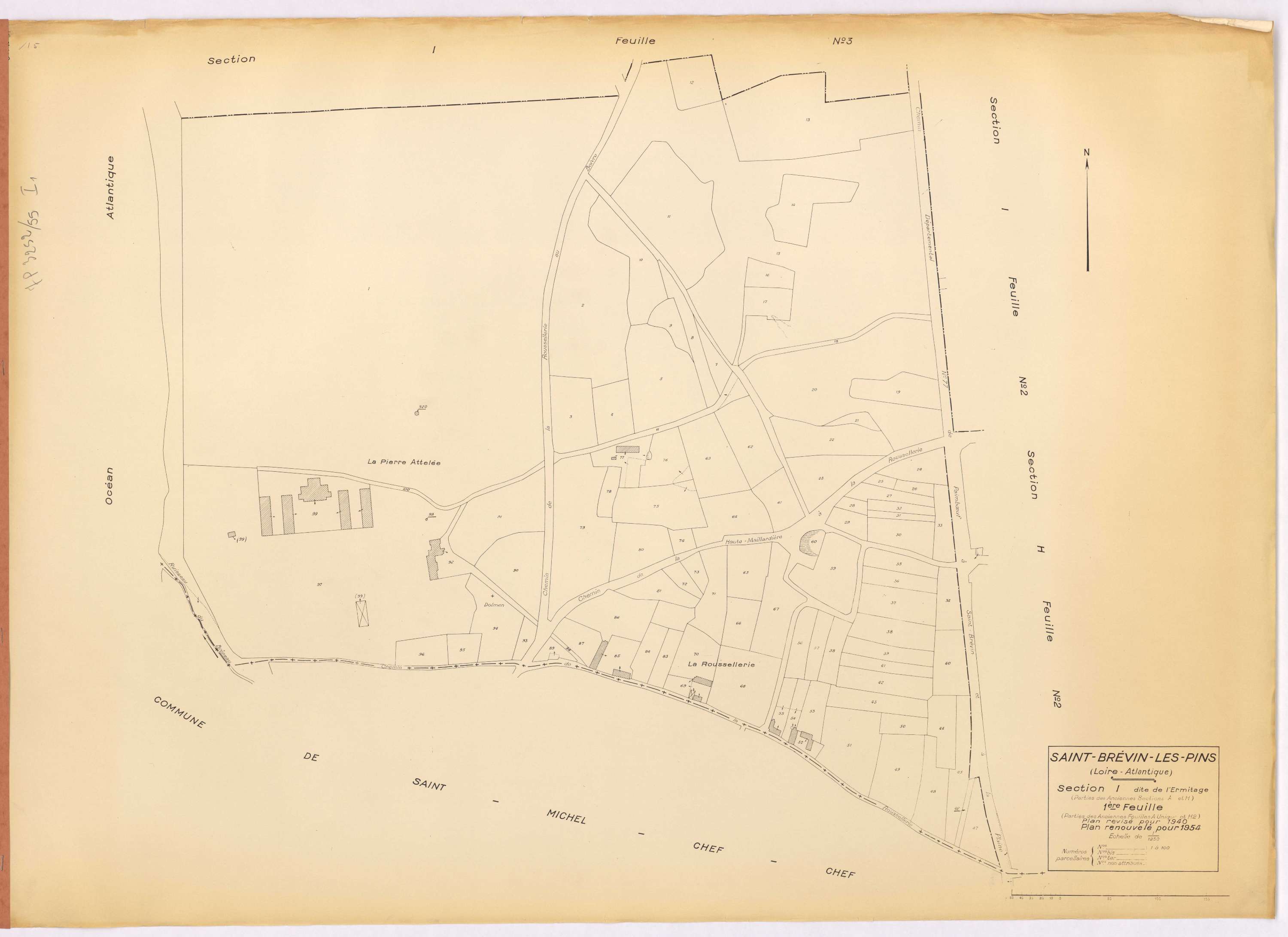 Saint-Brevin-les-Pins - Section I1 Ermitage (section de l') ; 1-100