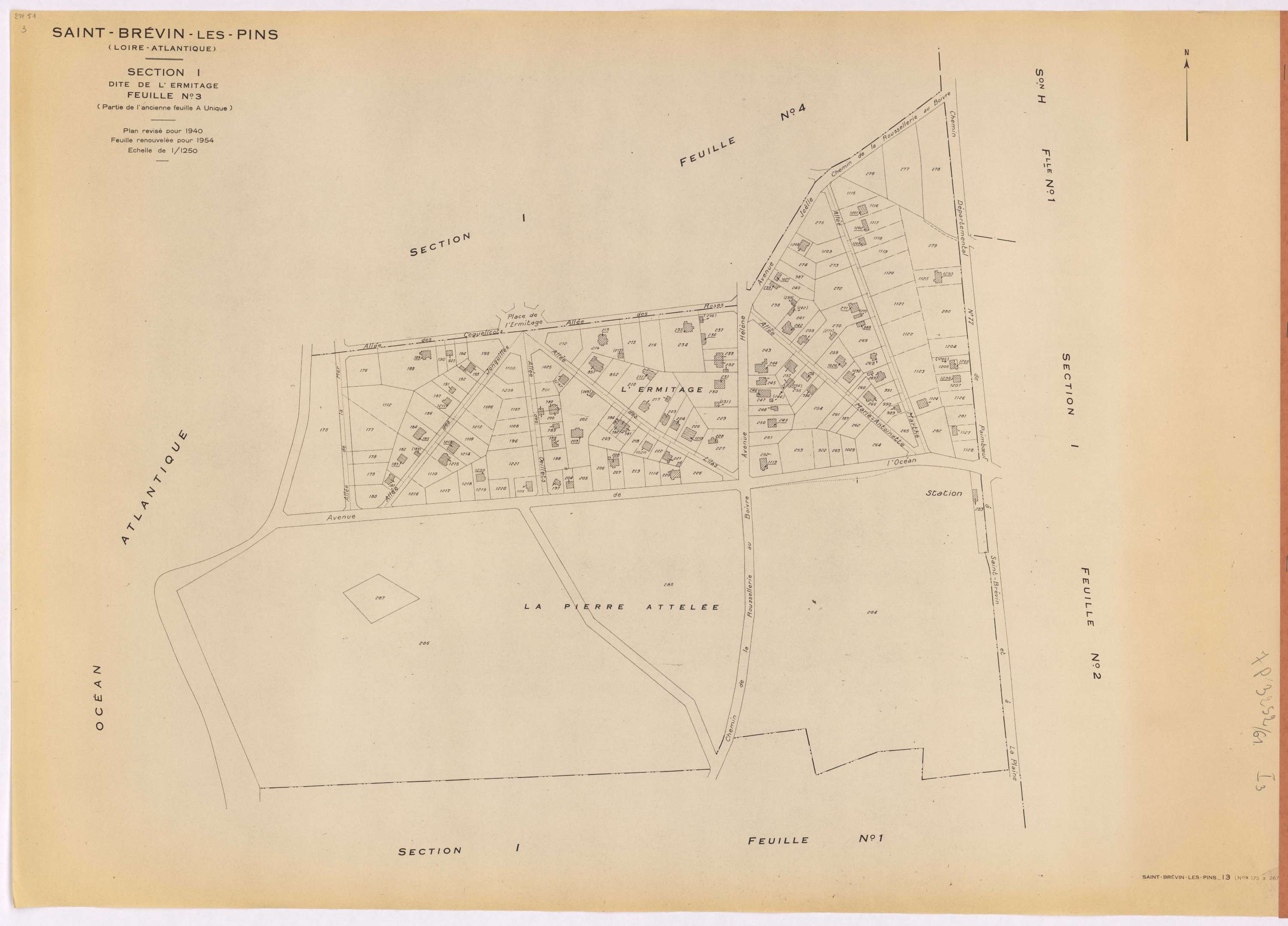 Saint-Brevin-les-Pins - Section I3 Ermitage (section de l') ; 175-287