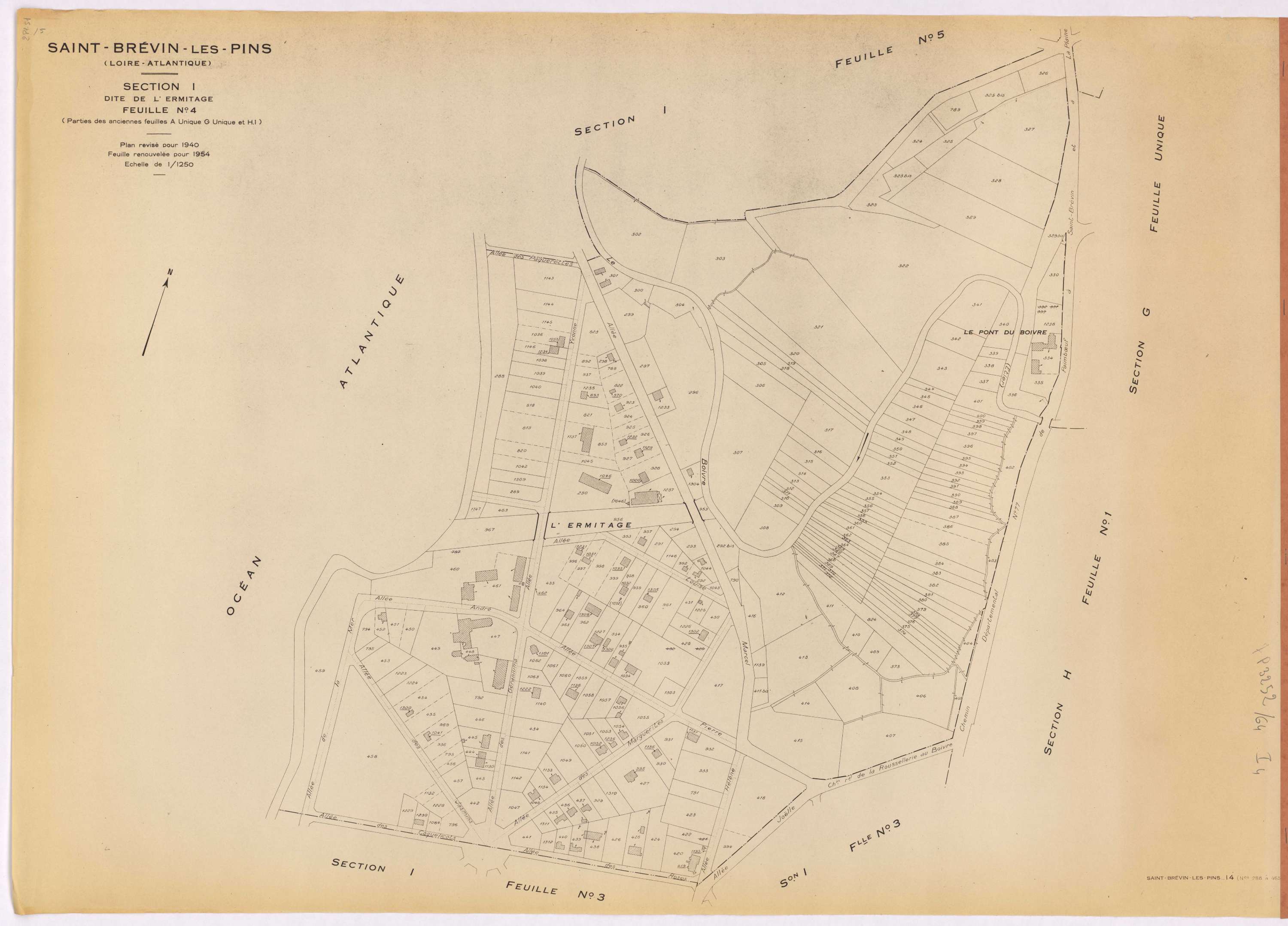 Saint-Brevin-les-Pins - Section I4 Ermitage (section de l') ; 288-463