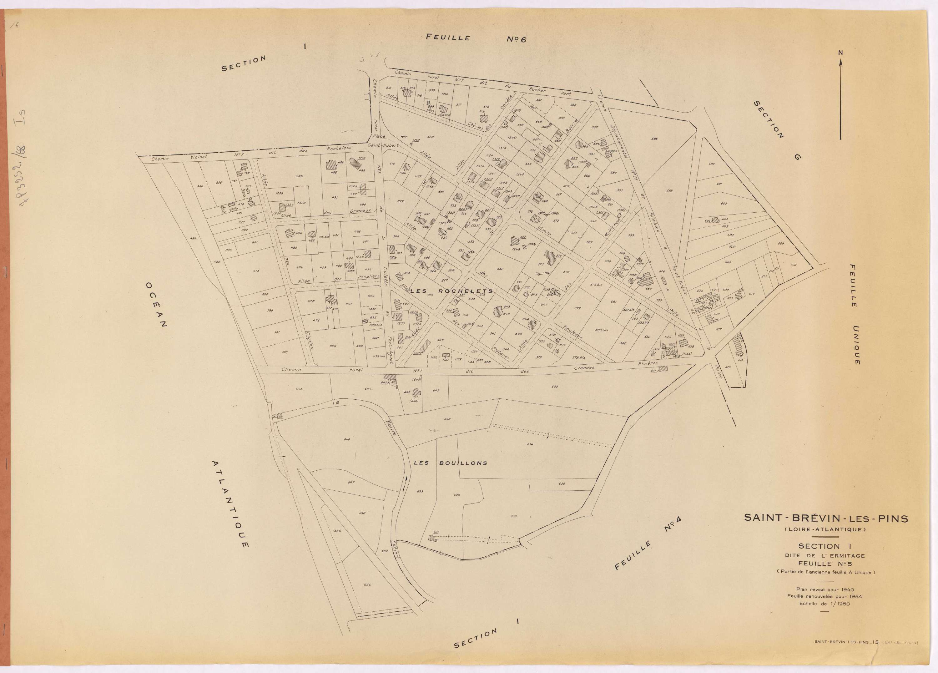 Saint-Brevin-les-Pins - Section I5 Ermitage (section de l') ; 464-650