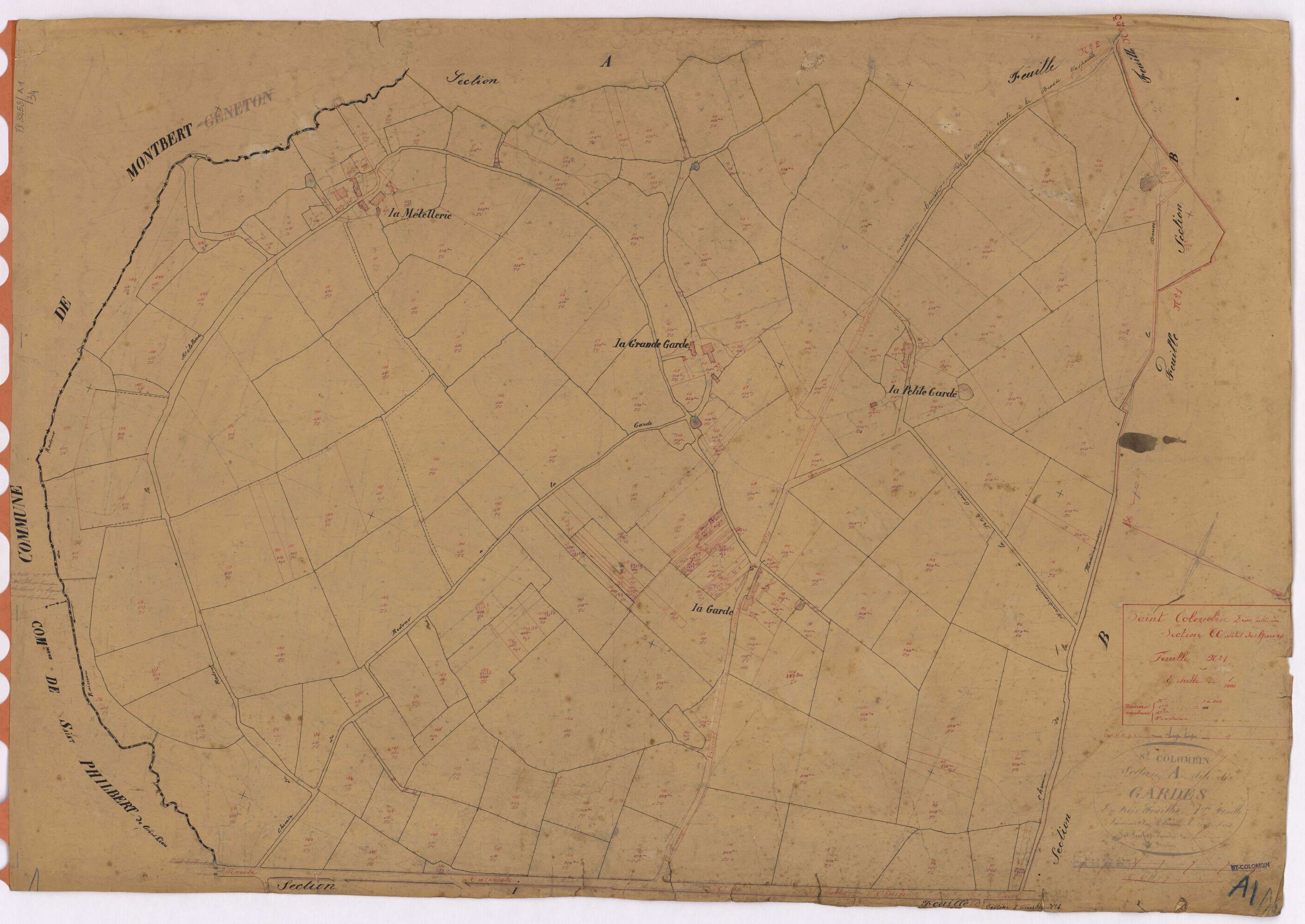 Saint-Colomban - Section A1 Gardes (section des) ; 1-203