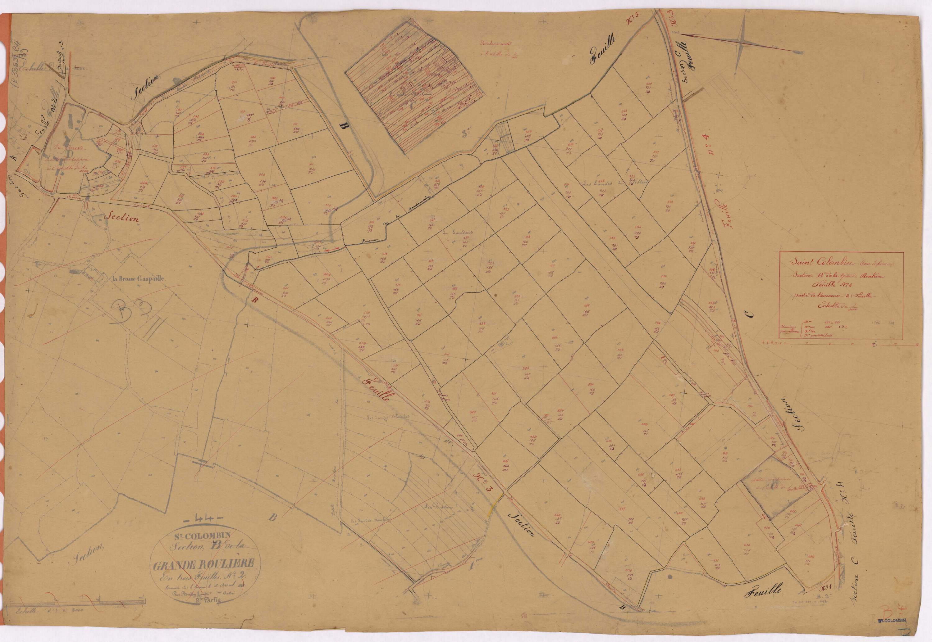 Saint-Colomban - Section B4 Grande Roulière (section de La) ; 435-641