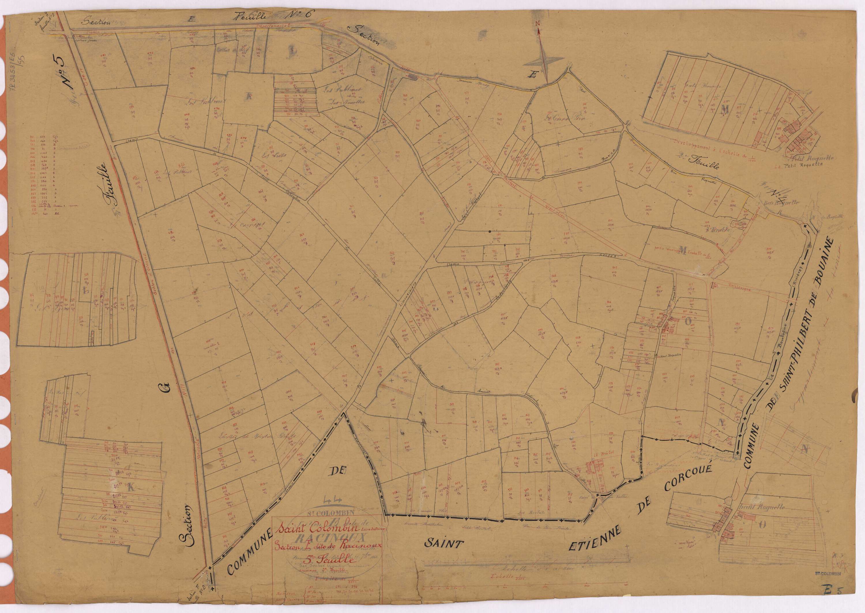 Saint-Colomban - Section E5 Racinoux (section de) ; 691-976