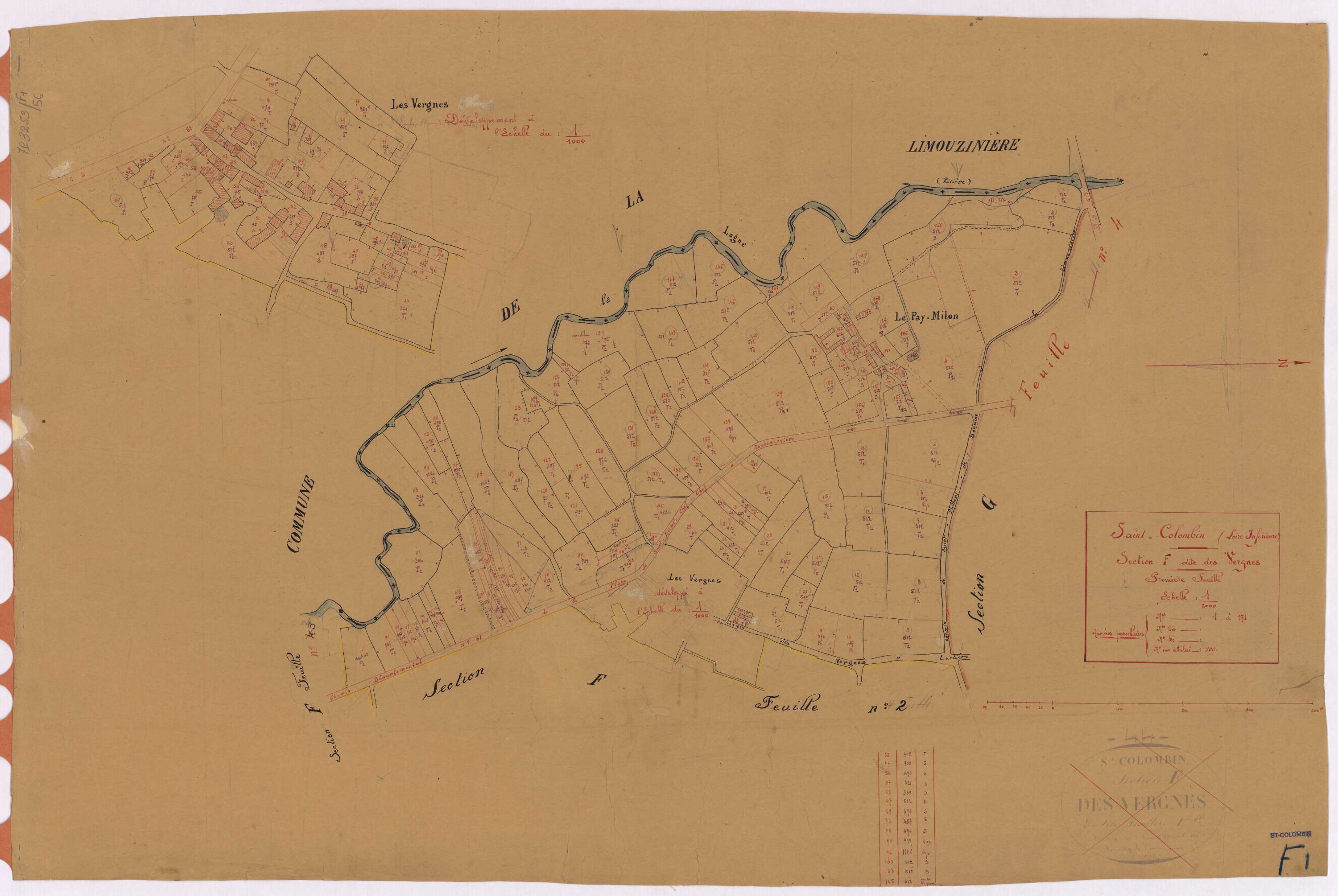 Saint-Colomban - Section F1 Vergnes (section des) ; 1-171