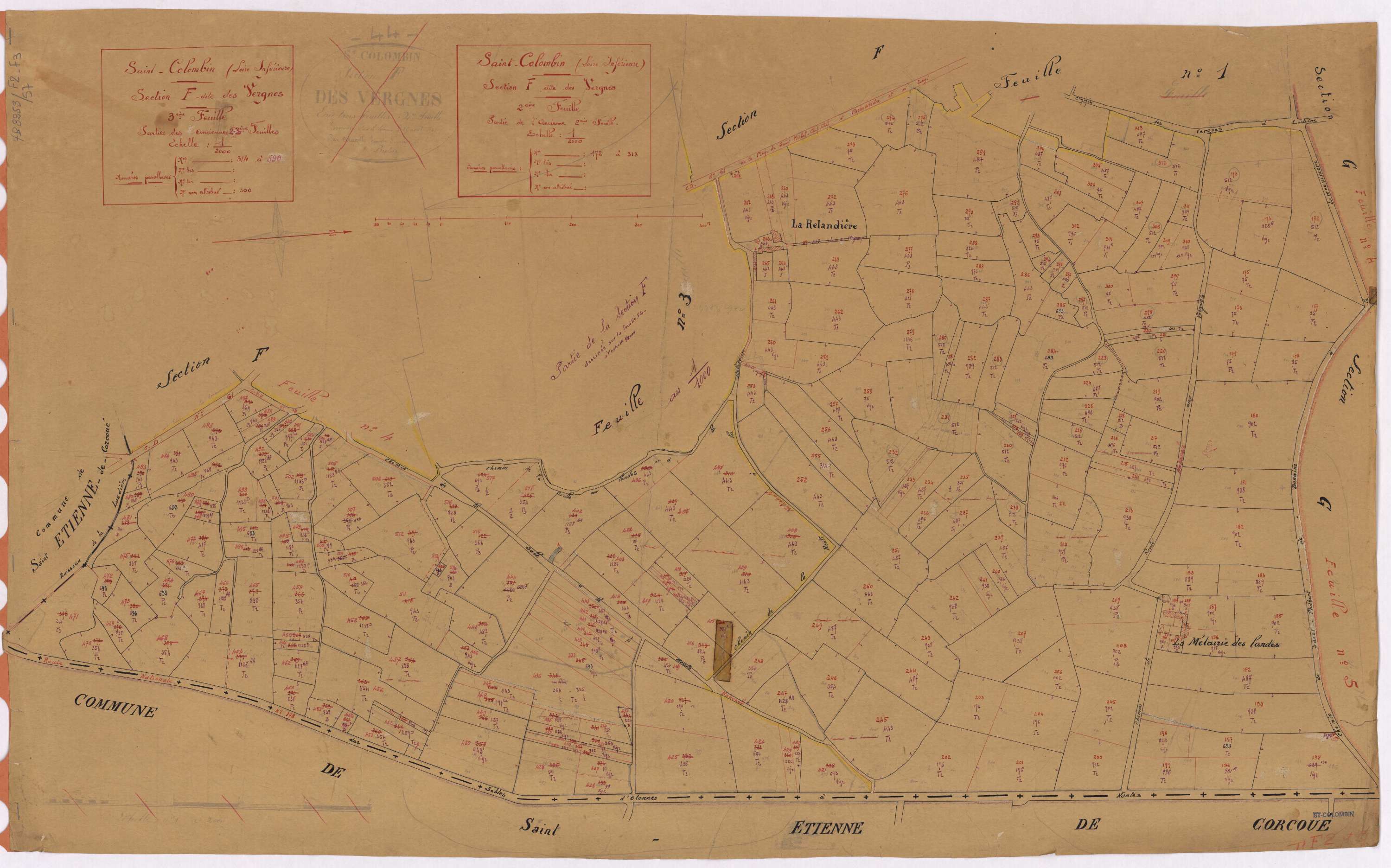 Saint-Colomban - Section F2 F3 Vergnes (section des) ; 172-313 ; 314-590