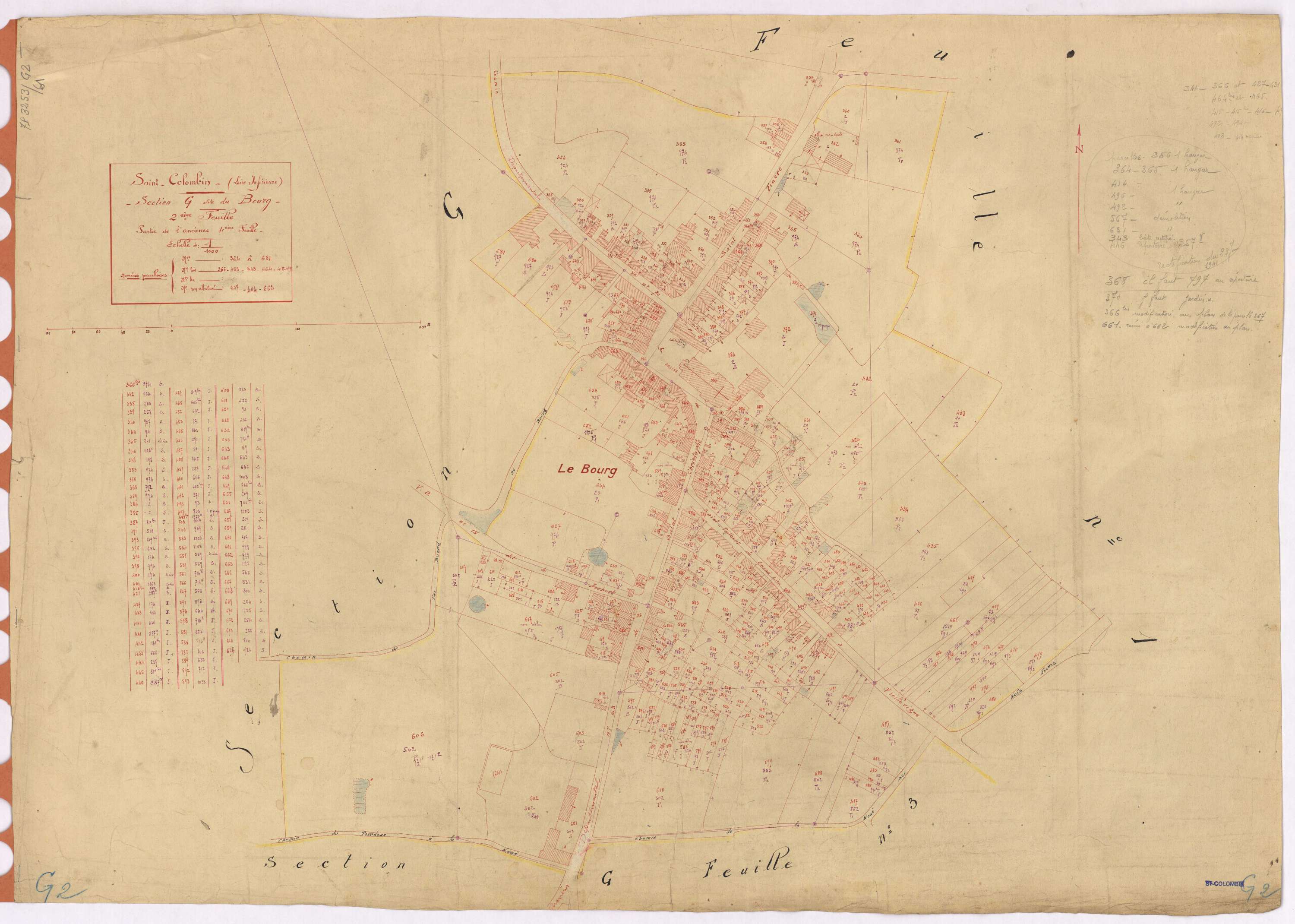 Saint-Colomban - Section G2 Bourg (section du) ; 324-681