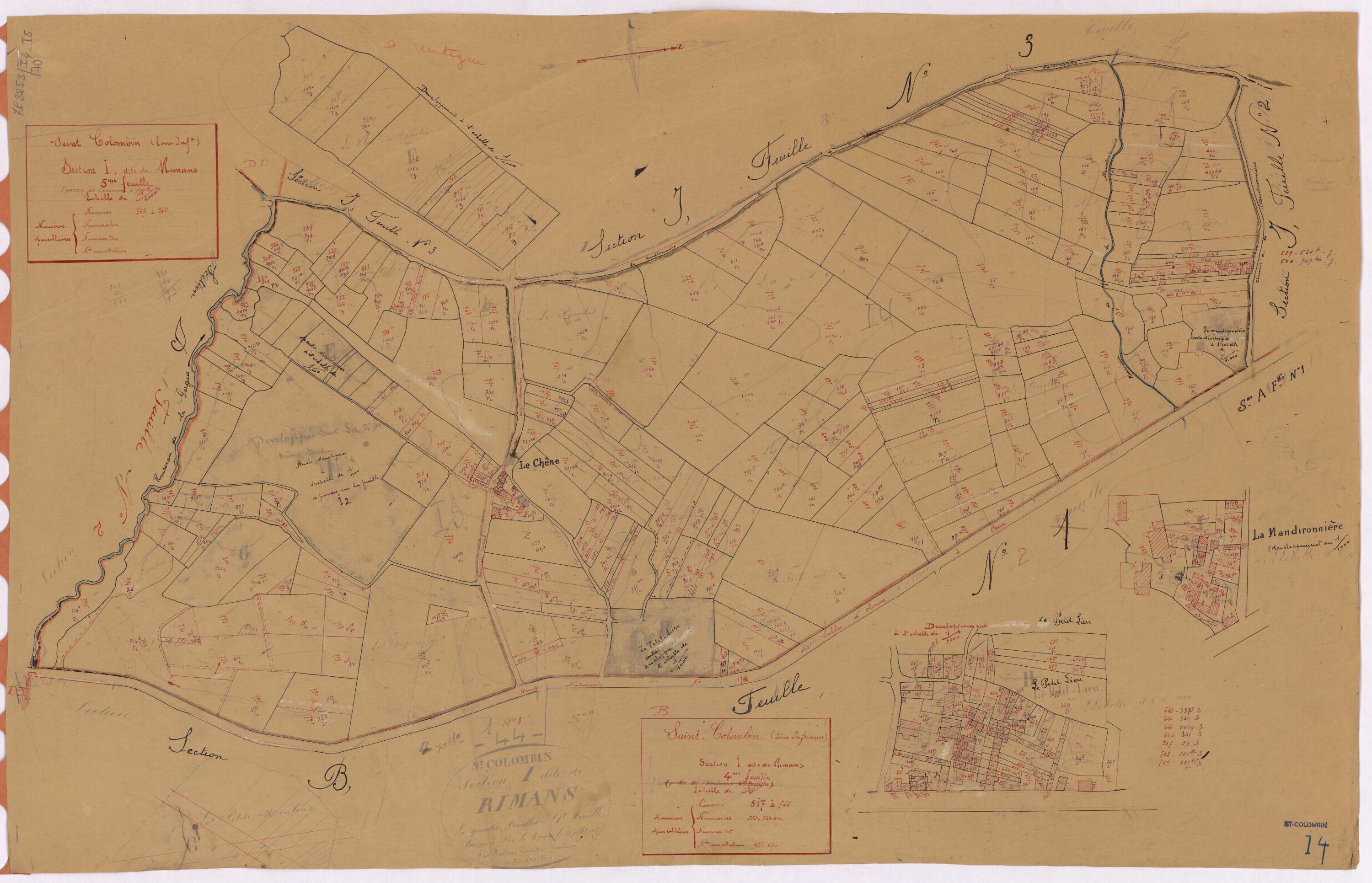 Saint-Colomban - Section I4 I5 Rimans (section de) ; 517-766 ; 767-940