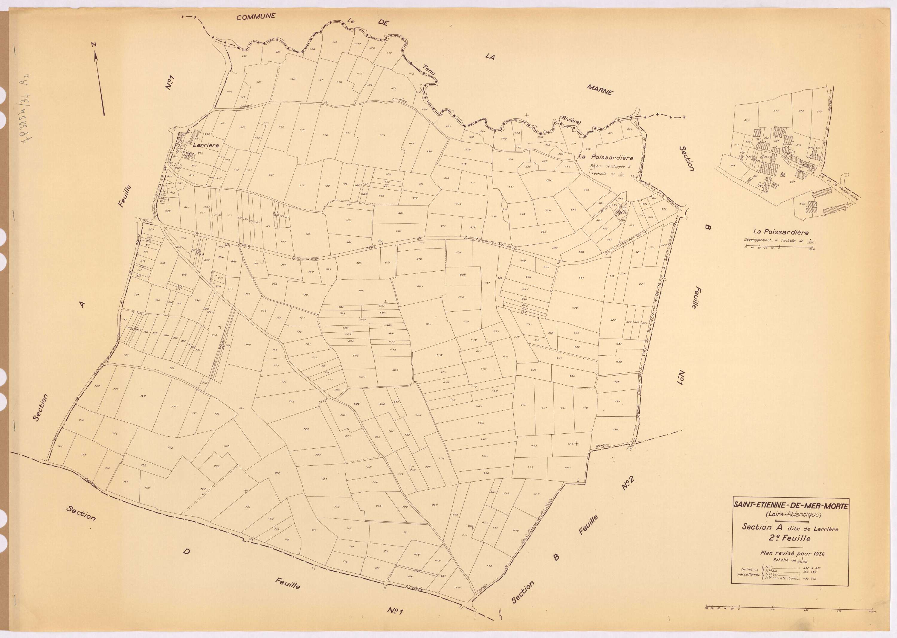 Saint-Étienne-de-Mer-Morte - Section A2 Lerrière (section de) ; 432-855