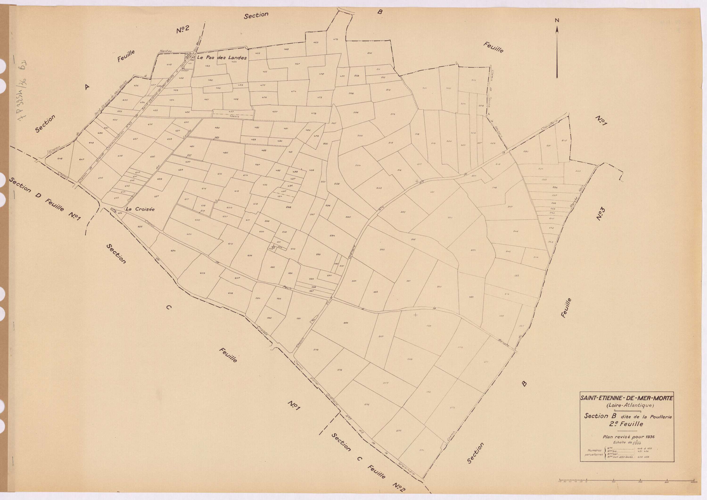 Saint-Étienne-de-Mer-Morte - Section B2 Poullerie (section de La) ; 448-659