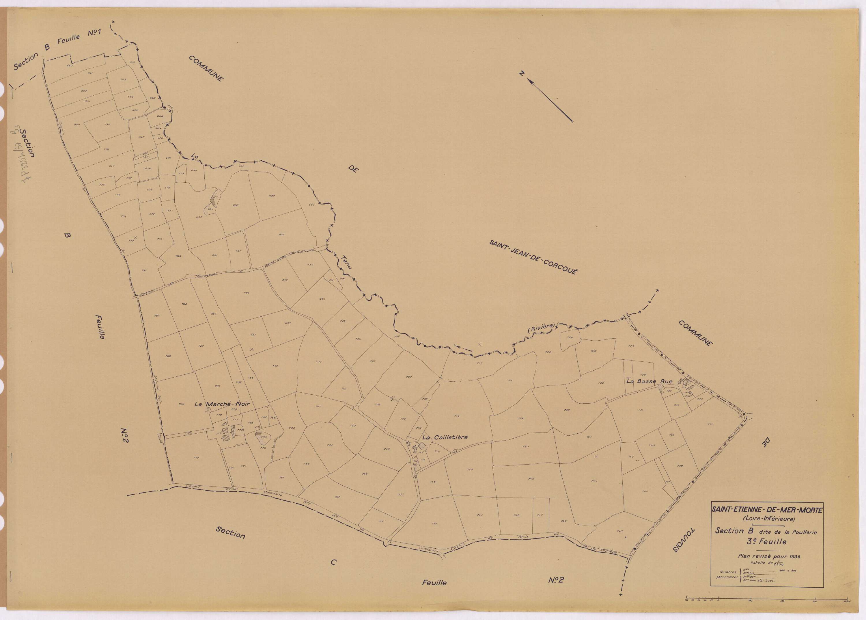 Saint-Étienne-de-Mer-Morte - Section B3 Poullerie (section de La) ; 660-802