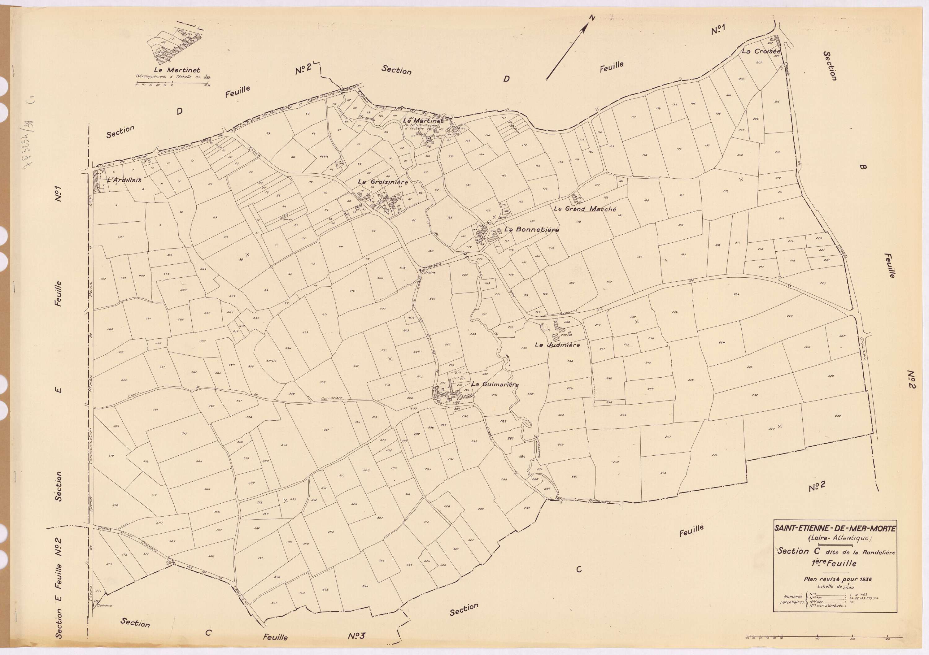 Saint-Étienne-de-Mer-Morte - Section C1 Rondelière (section de La) ; 1-403