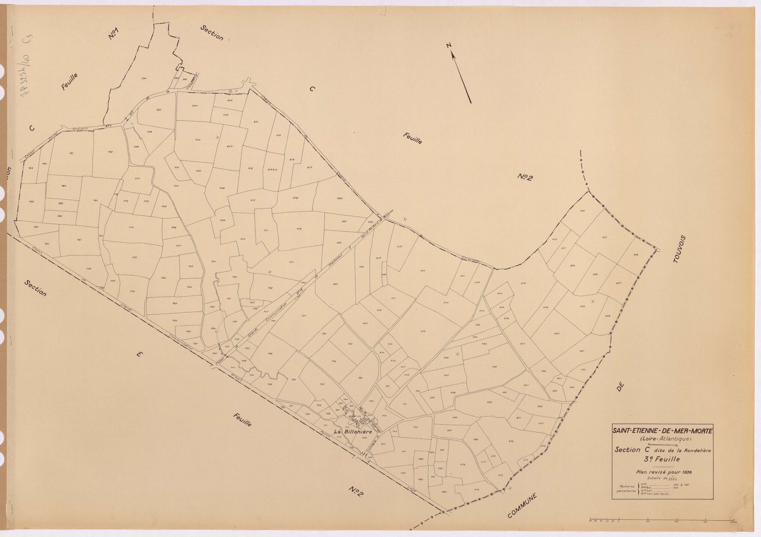 Saint-Étienne-de-Mer-Morte - Section C3 Rondelière (section de La) ; 594-792
