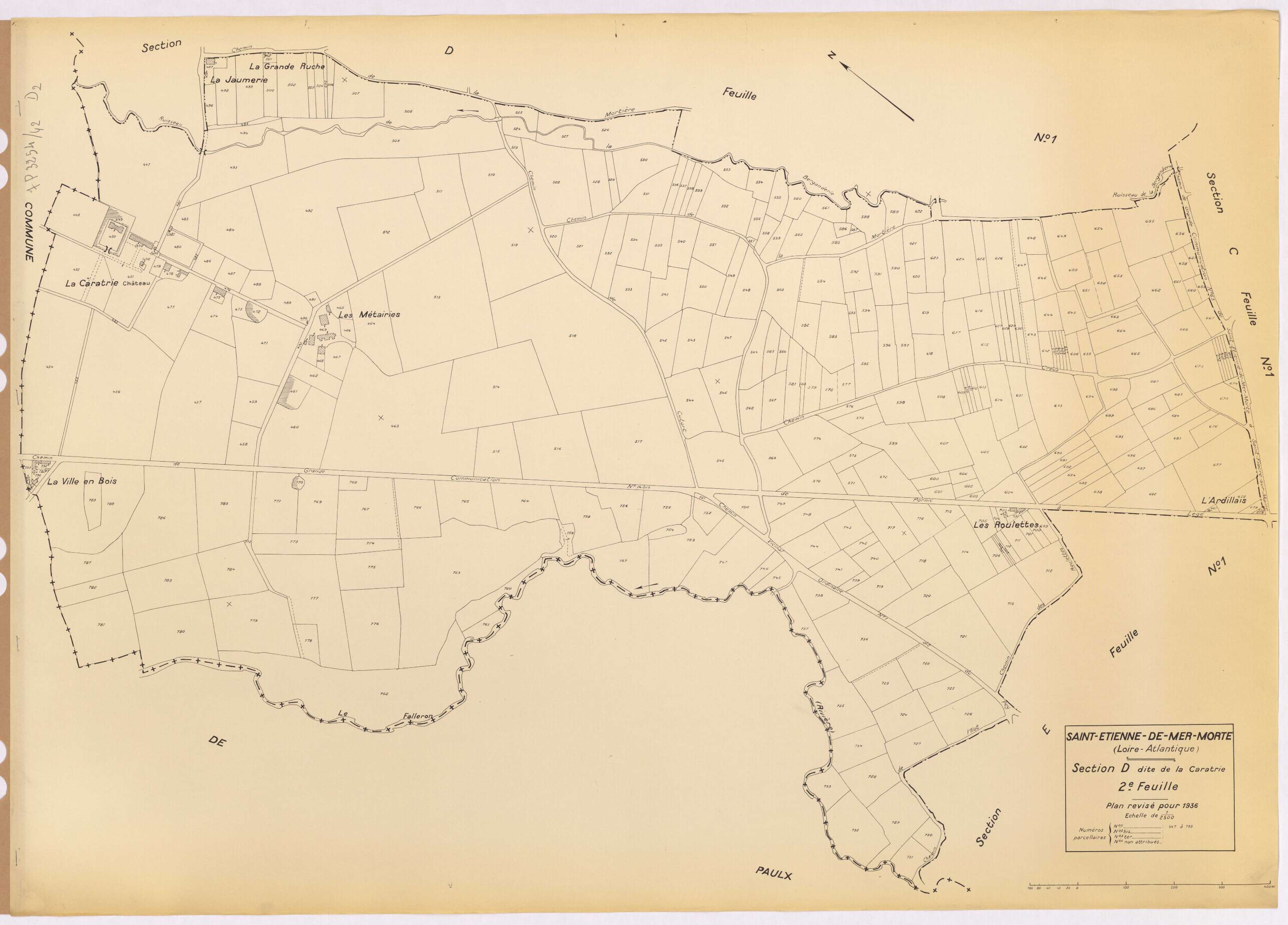 Saint-Étienne-de-Mer-Morte - Section D2 Caratrie (section de La) ; 447-793