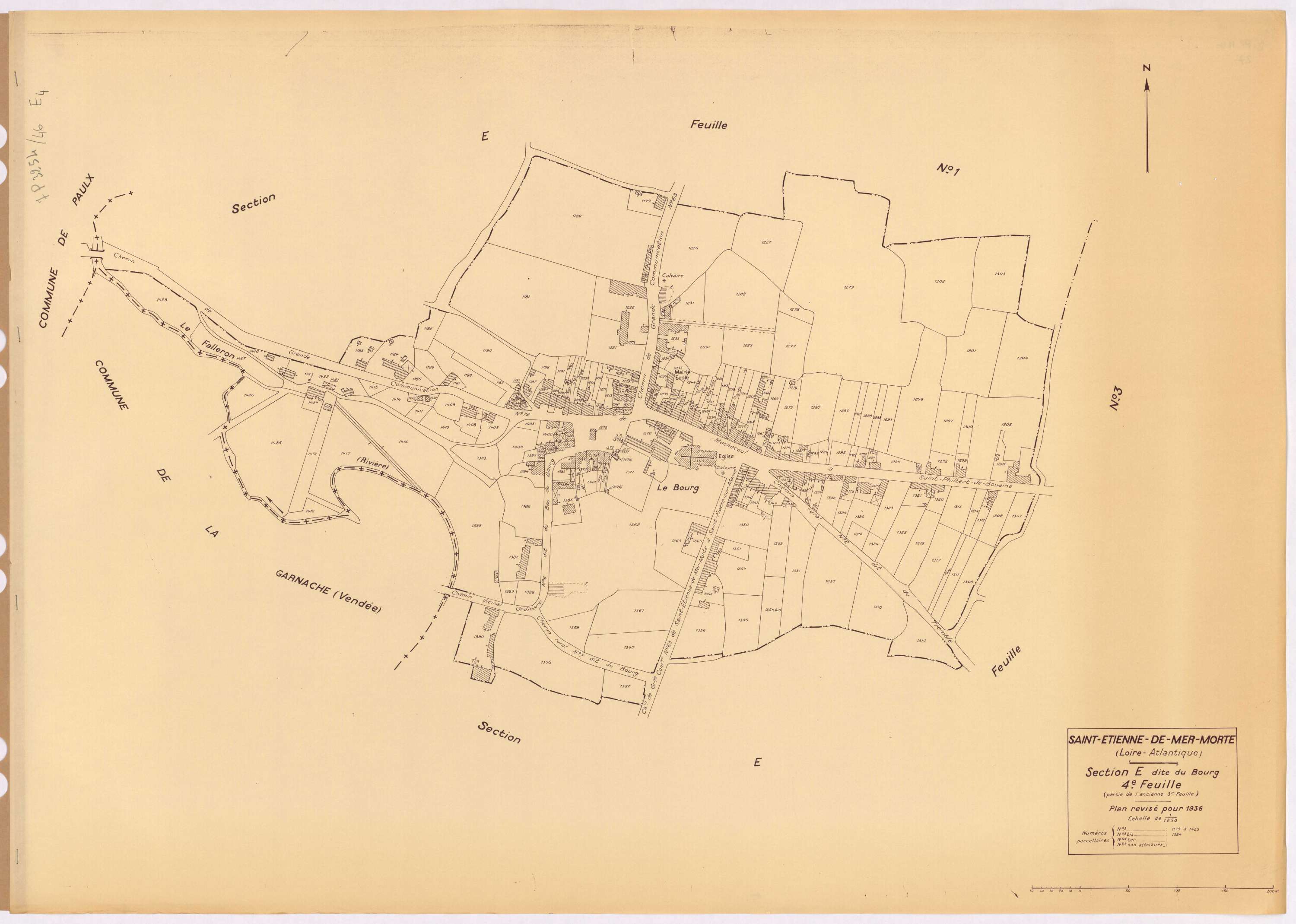 Saint-Étienne-de-Mer-Morte - Section E4 Bourg (section du) ; 1179-1429