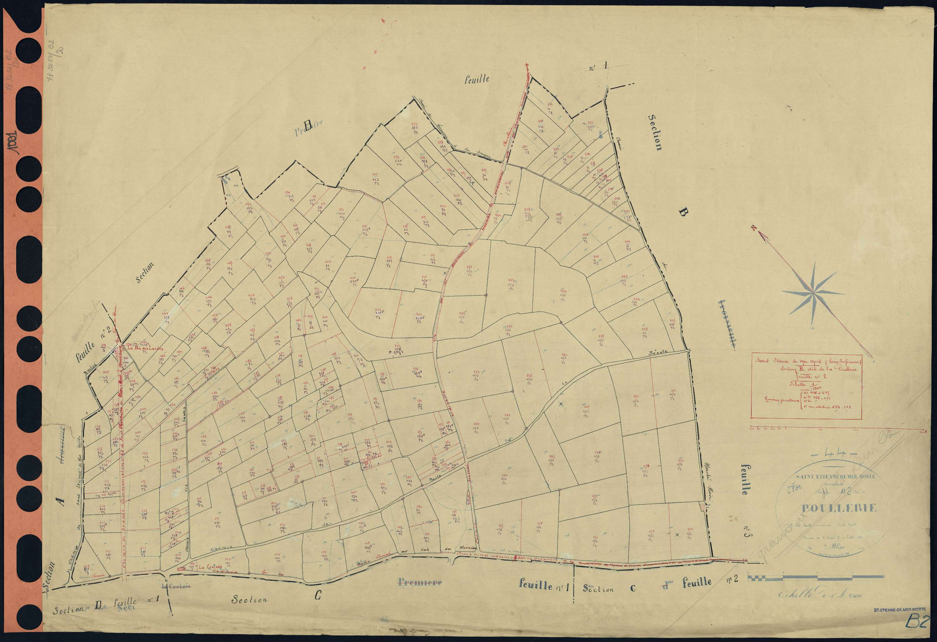 Saint-Étienne-de-Mer-Morte - Section B2 Poullerie (section de La) . 448-659