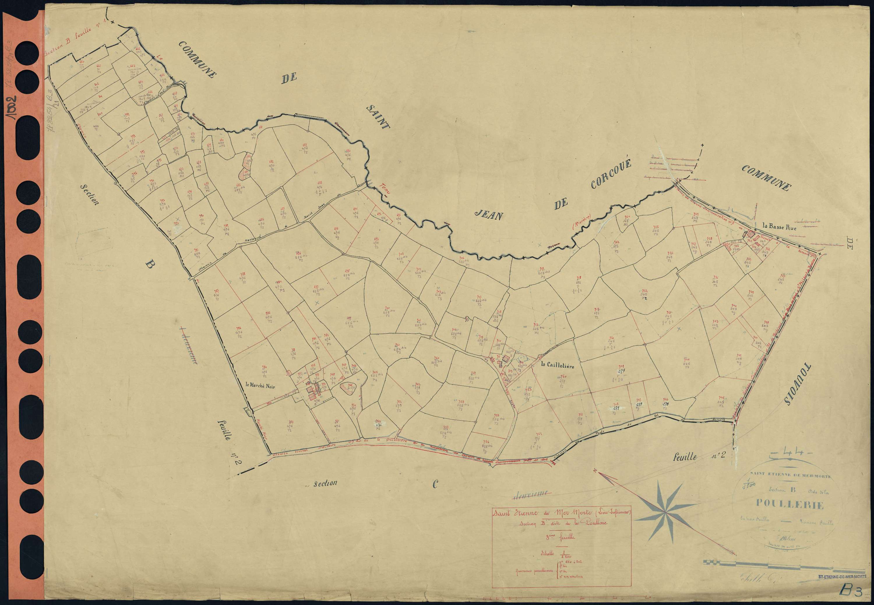 Saint-Étienne-de-Mer-Morte - Section B3 Poullerie (section de La) . 660-802