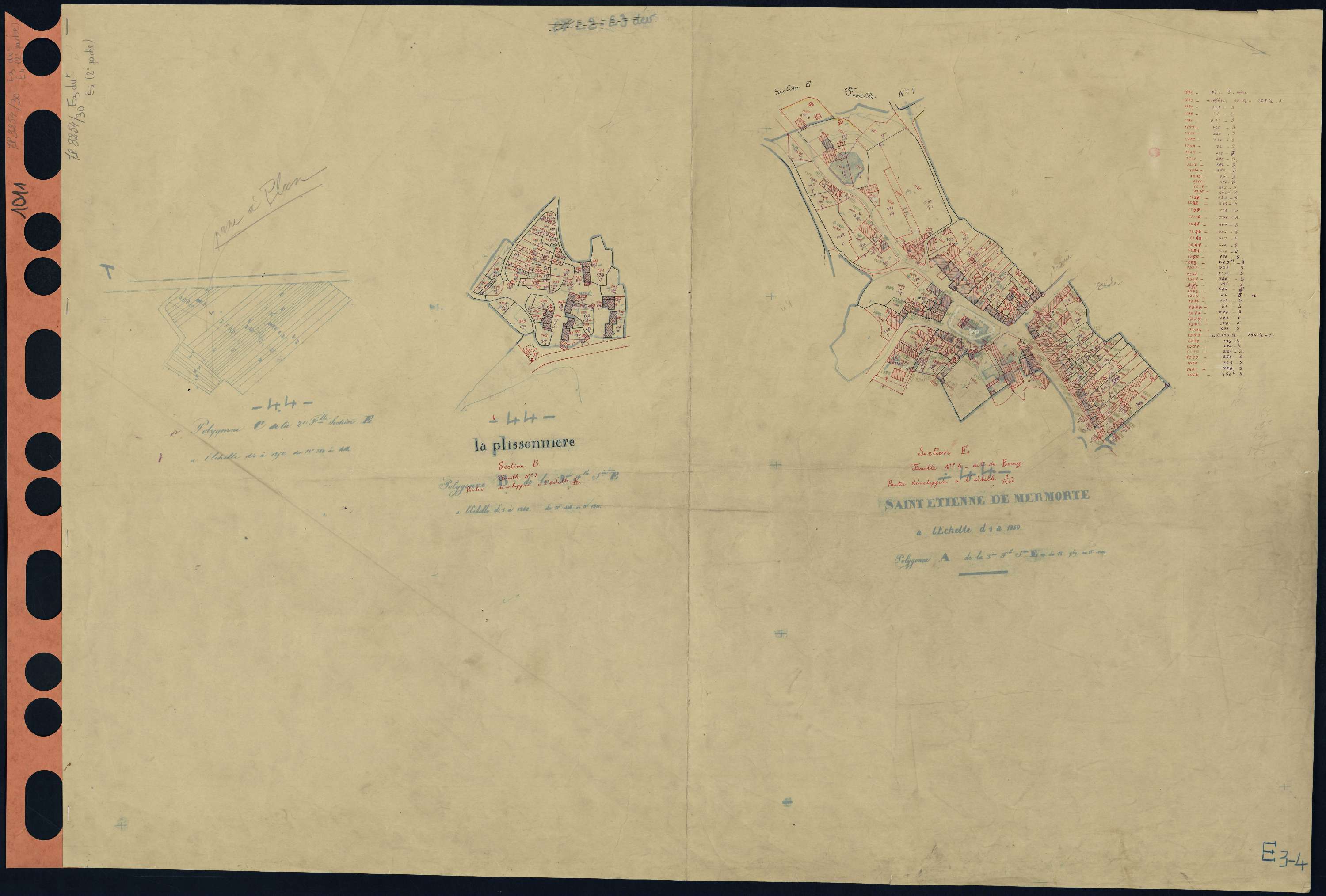 Saint-Étienne-de-Mer-Morte - Section E3 (développement) Bourg (section du) . 728-1178 . développement du village de La Plissonnière