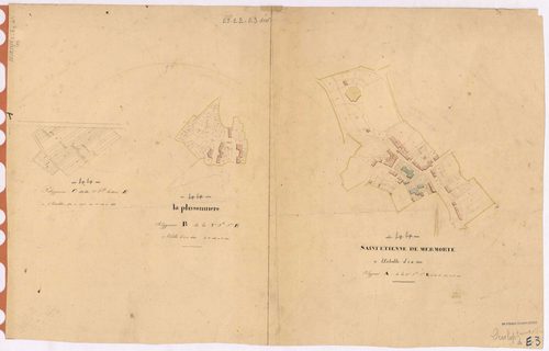 Saint-Étienne-de-Mer-Morte - Section E2 E3 (développement) Bourg (section du) ; développement du Bourg, du village de La Plissonnière et de diverses parcelles
