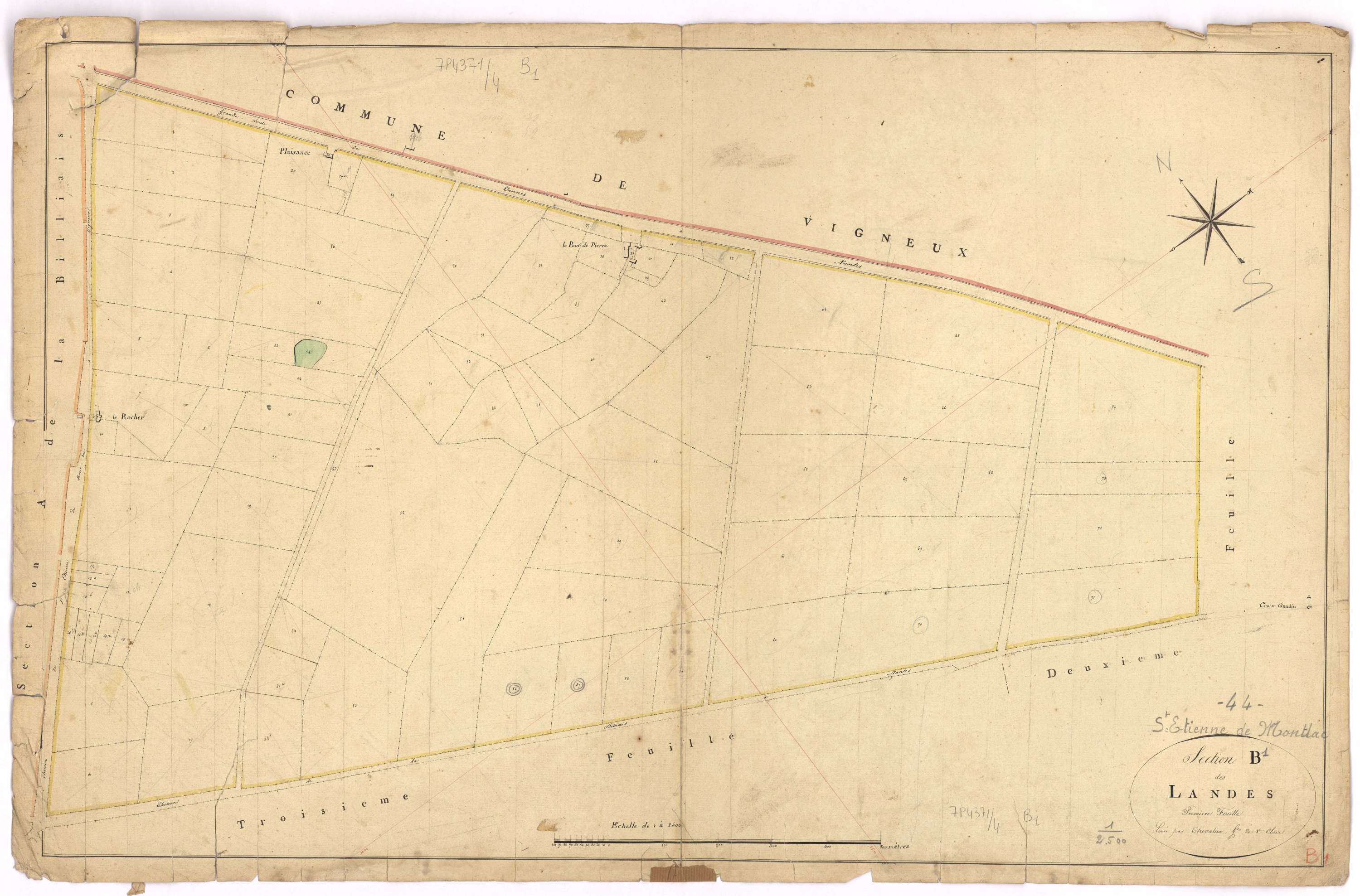 Saint-Étienne-de-Montluc - Section B1 Landes (section des)