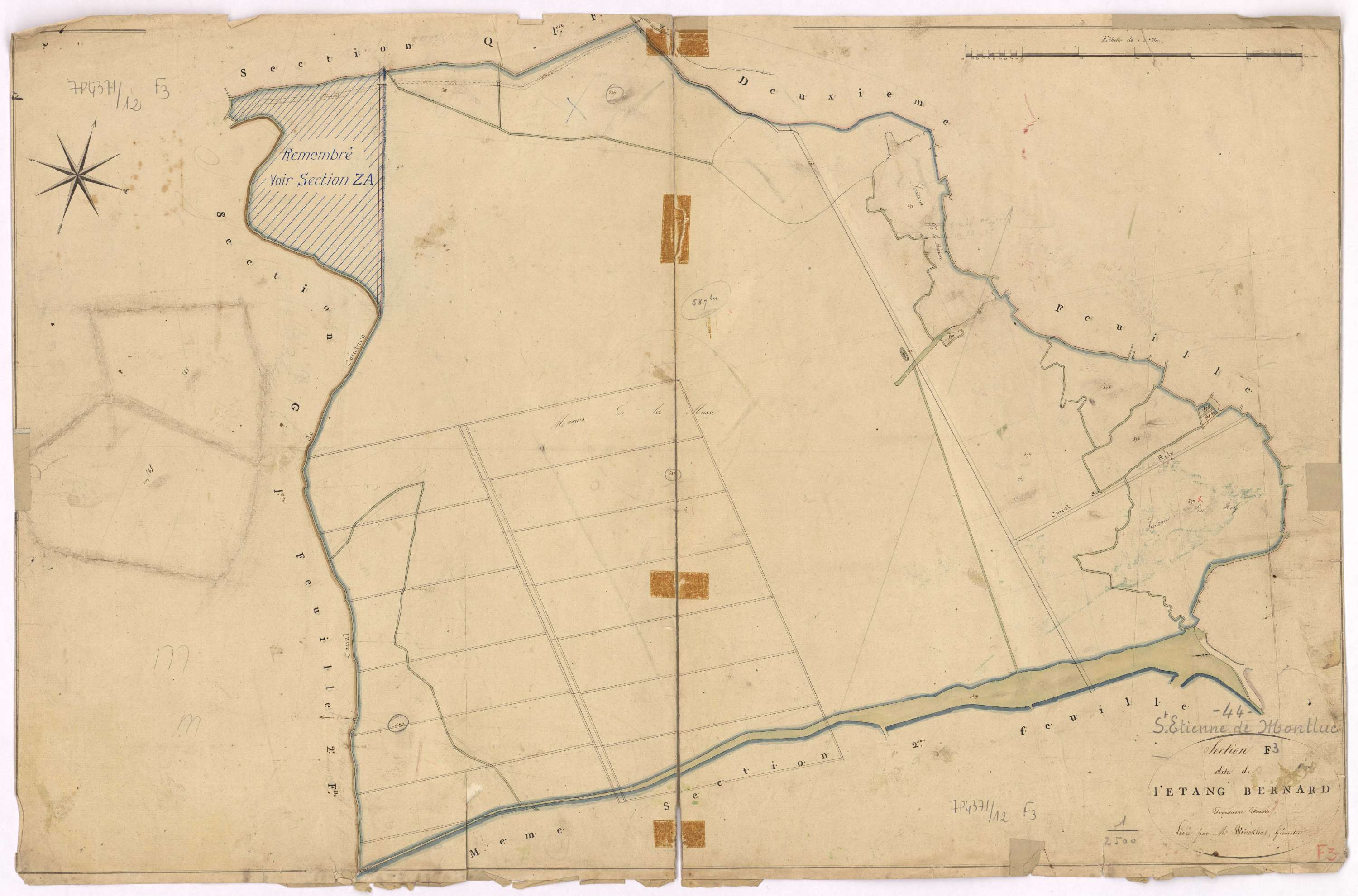 Saint-Étienne-de-Montluc - Section F3 Etang Bernard (section de l')