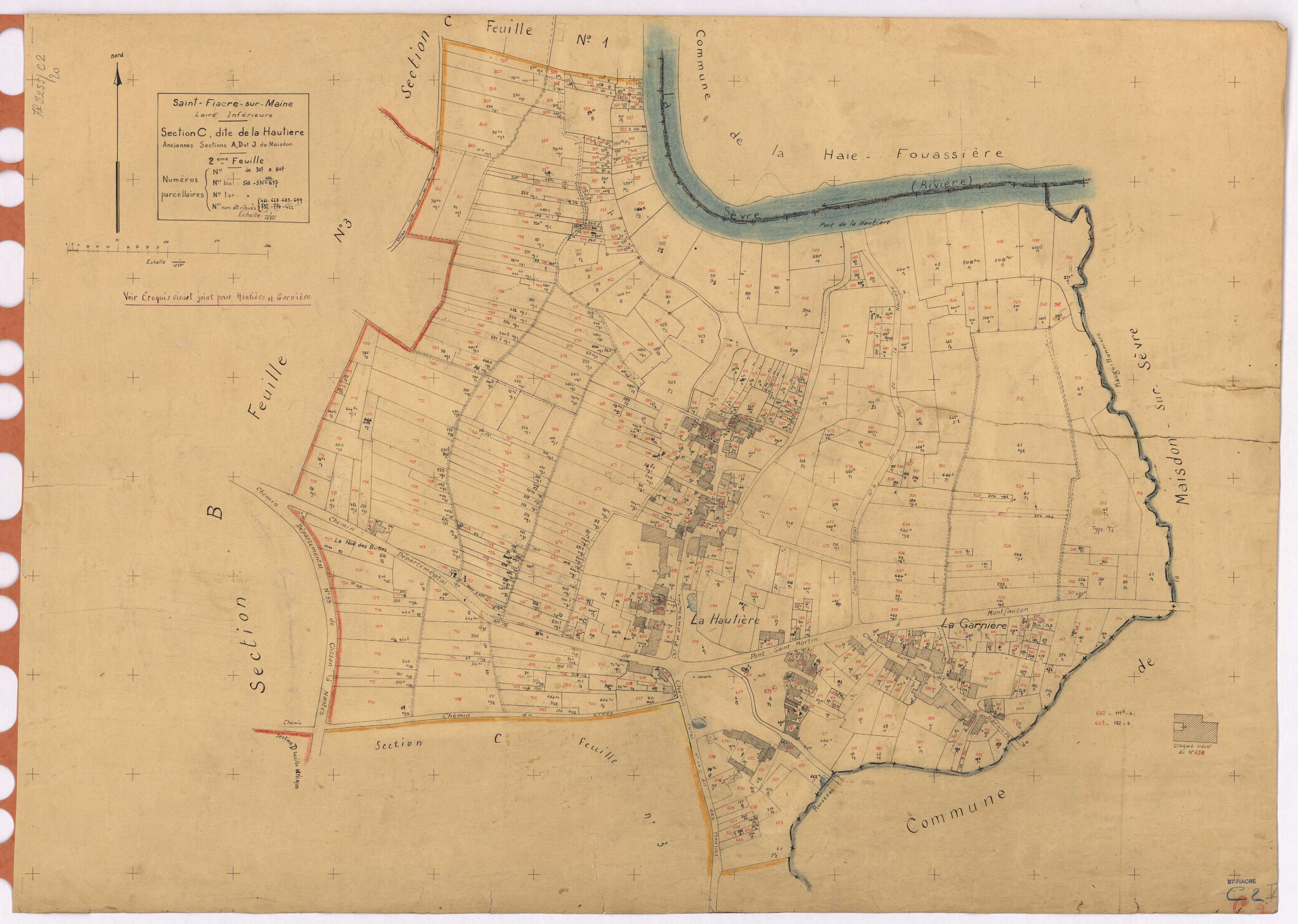 Saint-Fiacre-sur-Maine - Section C2 Hautière (section de La) ; 307-807