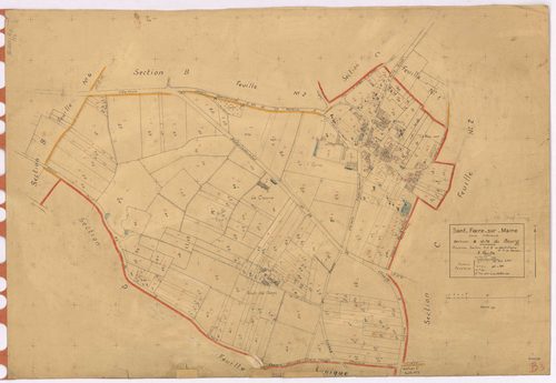 Saint-Fiacre-sur-Maine - Section B3 Bourg (section du) ; 549-808