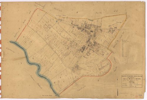 Saint-Fiacre-sur-Maine - Section B4 Bourg (section du) ; 809-1192