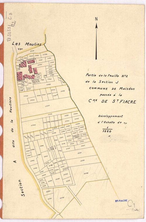 Saint-Fiacre-sur-Maine - Section C3 Hautière (section de La) ; 808-1128