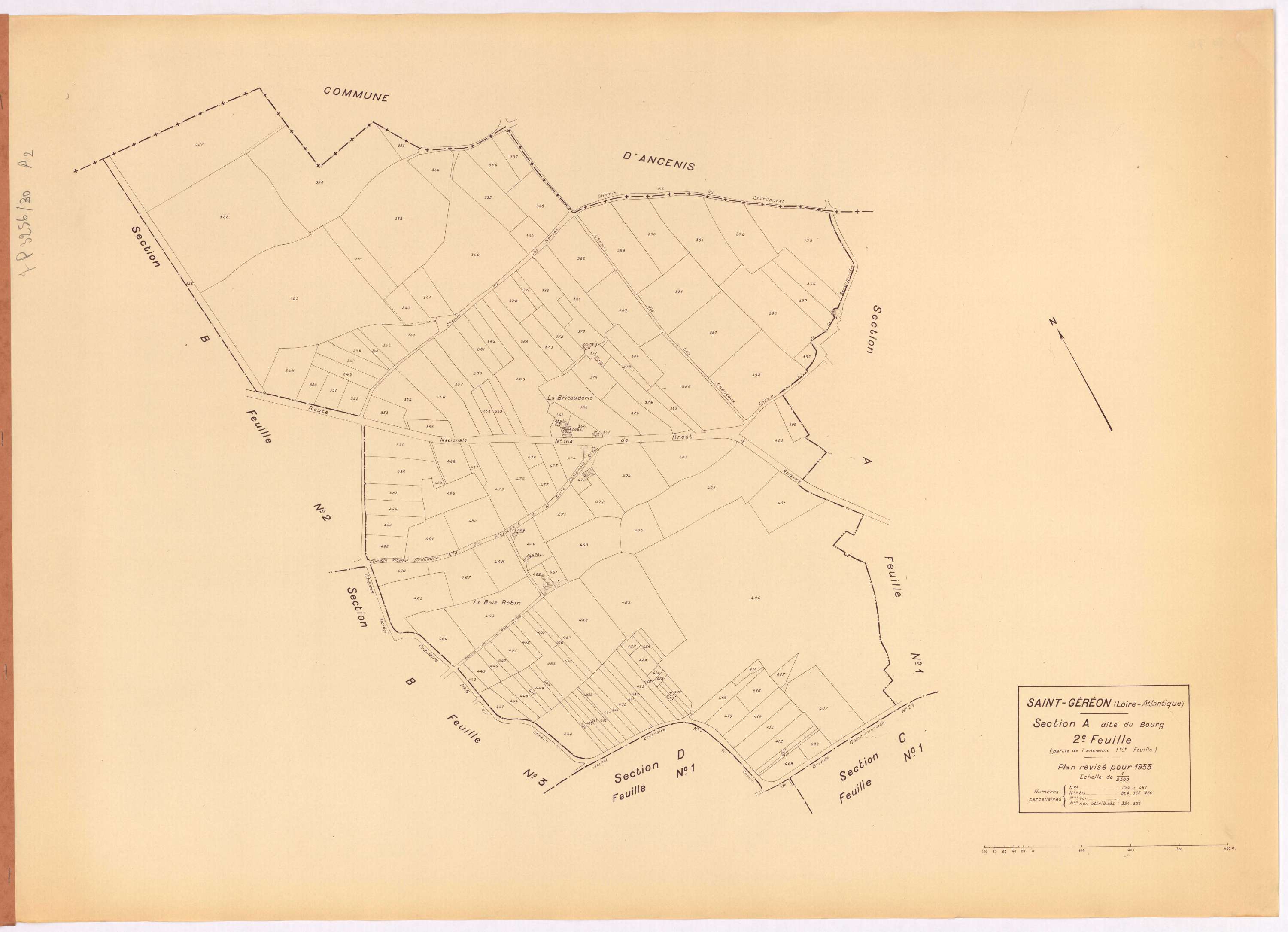 Saint-Géréon - Section A2 Bourg (section du) ; 324-491