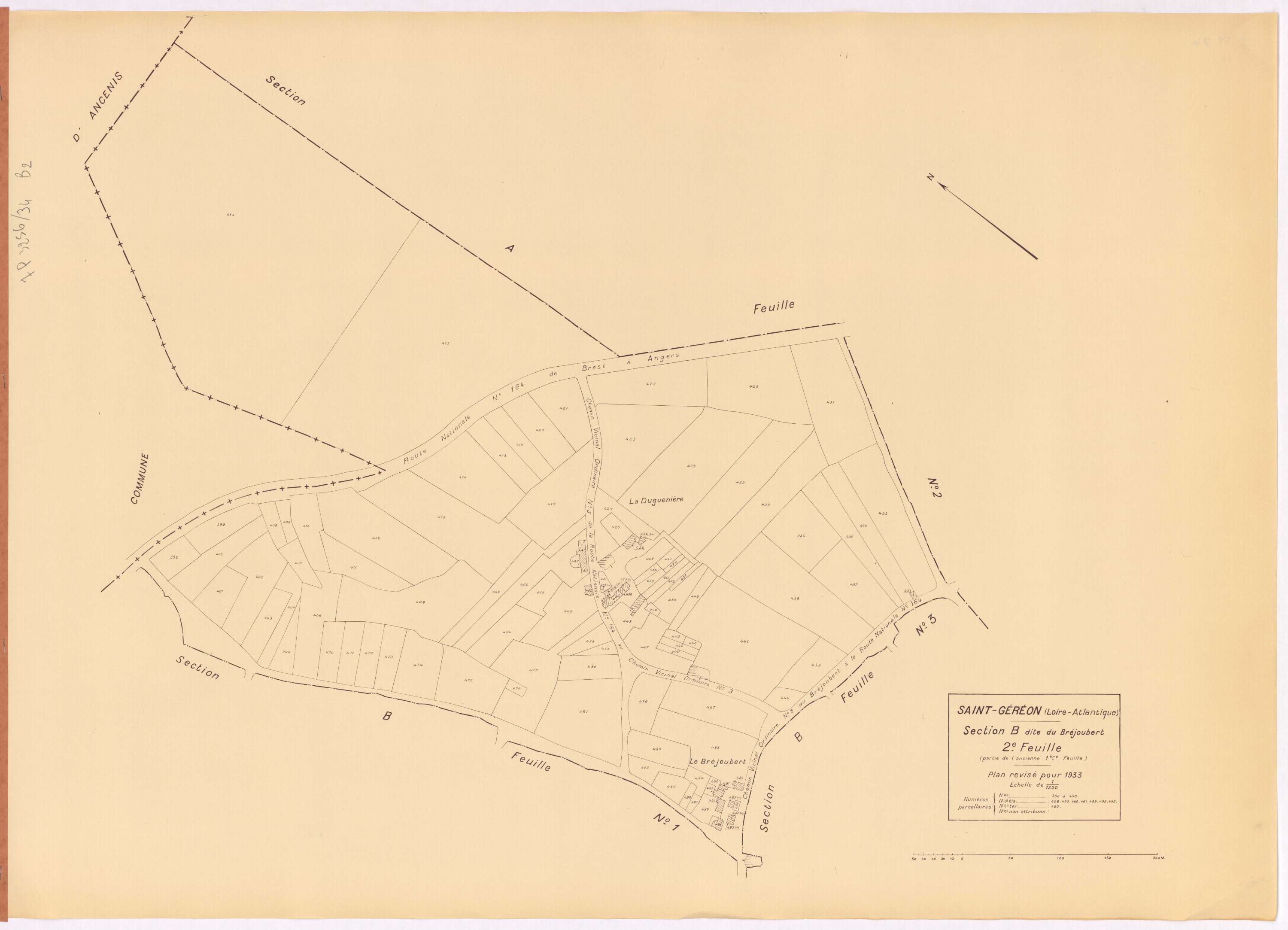 Saint-Géréon - Section B2 Bréjoubert (section du) ; 398-498