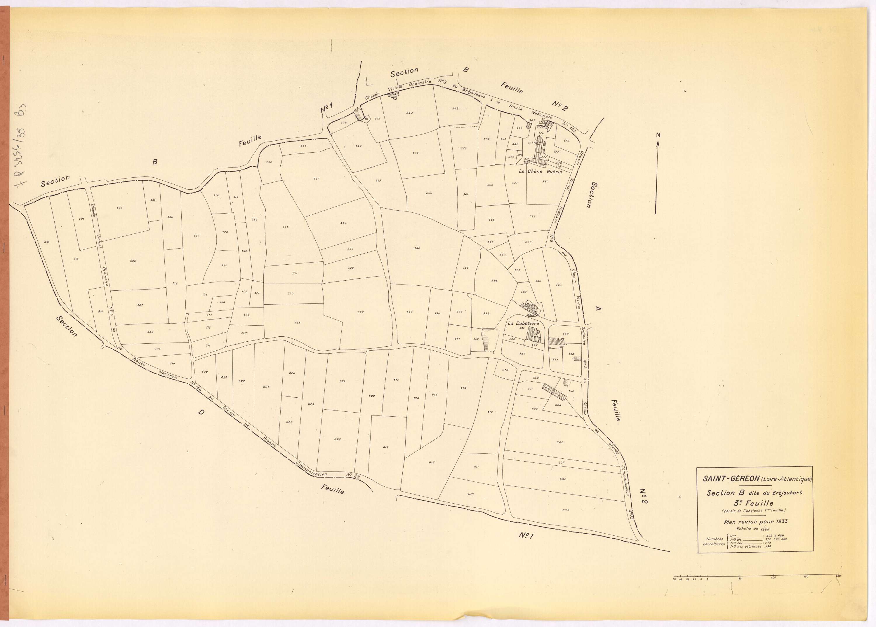 Saint-Géréon - Section B3 Bréjoubert (section du) ; 499-629
