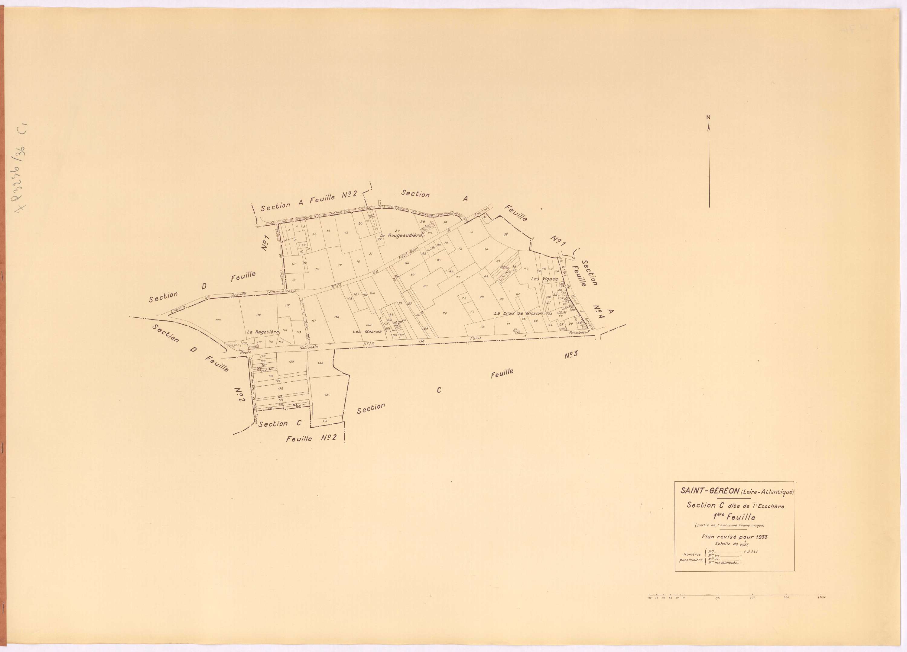 Saint-Géréon - Section C1 Ecochère (section de l') ; 1-141