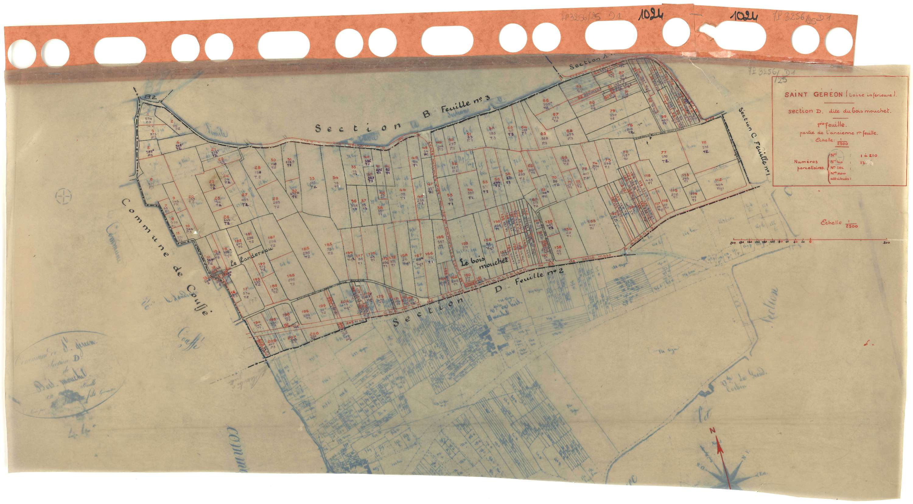 Saint-Géréon - Section D1 Bois Mouchet (section du) . 1-210