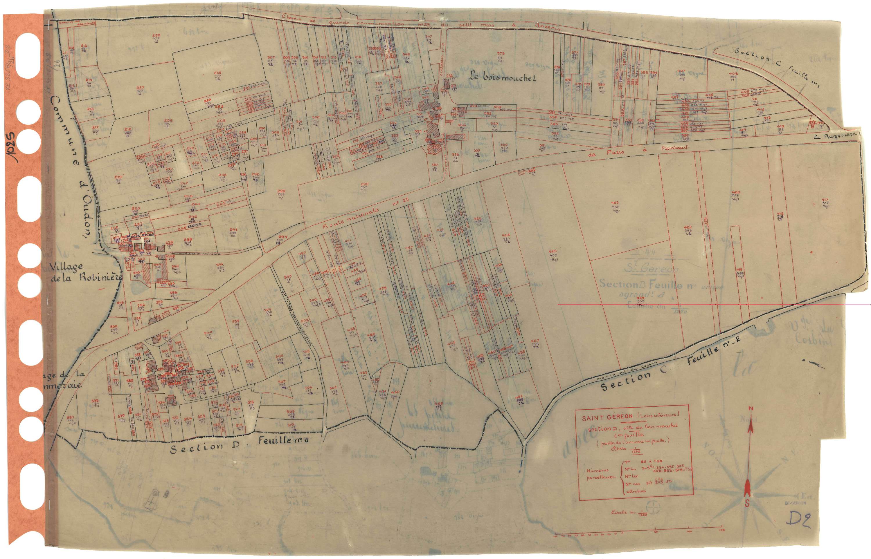 Saint-Géréon - Section D2 Bois Mouchet (section du) . 211-594