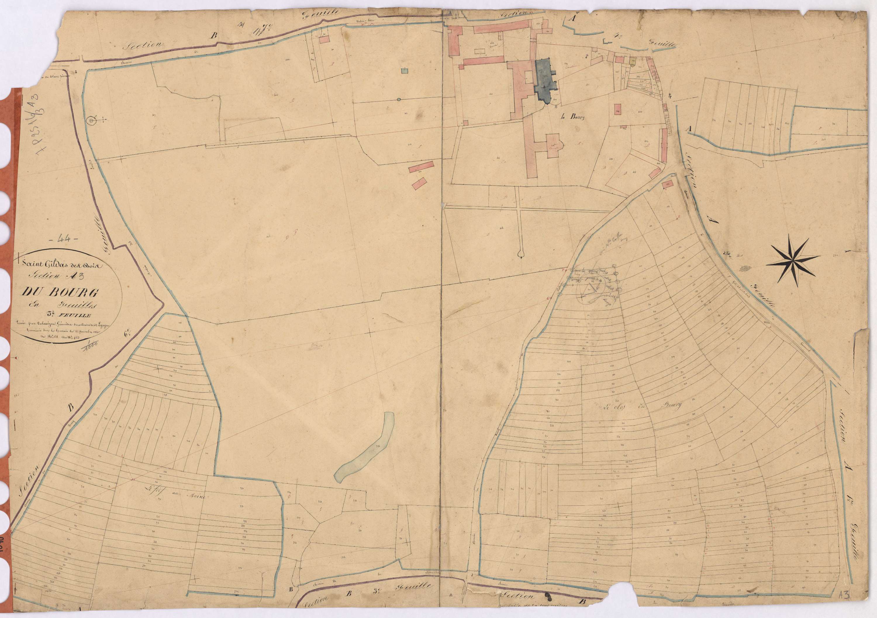 Saint-Gildas-des-Bois - Section A3 Bourg (section du) ; 151-452