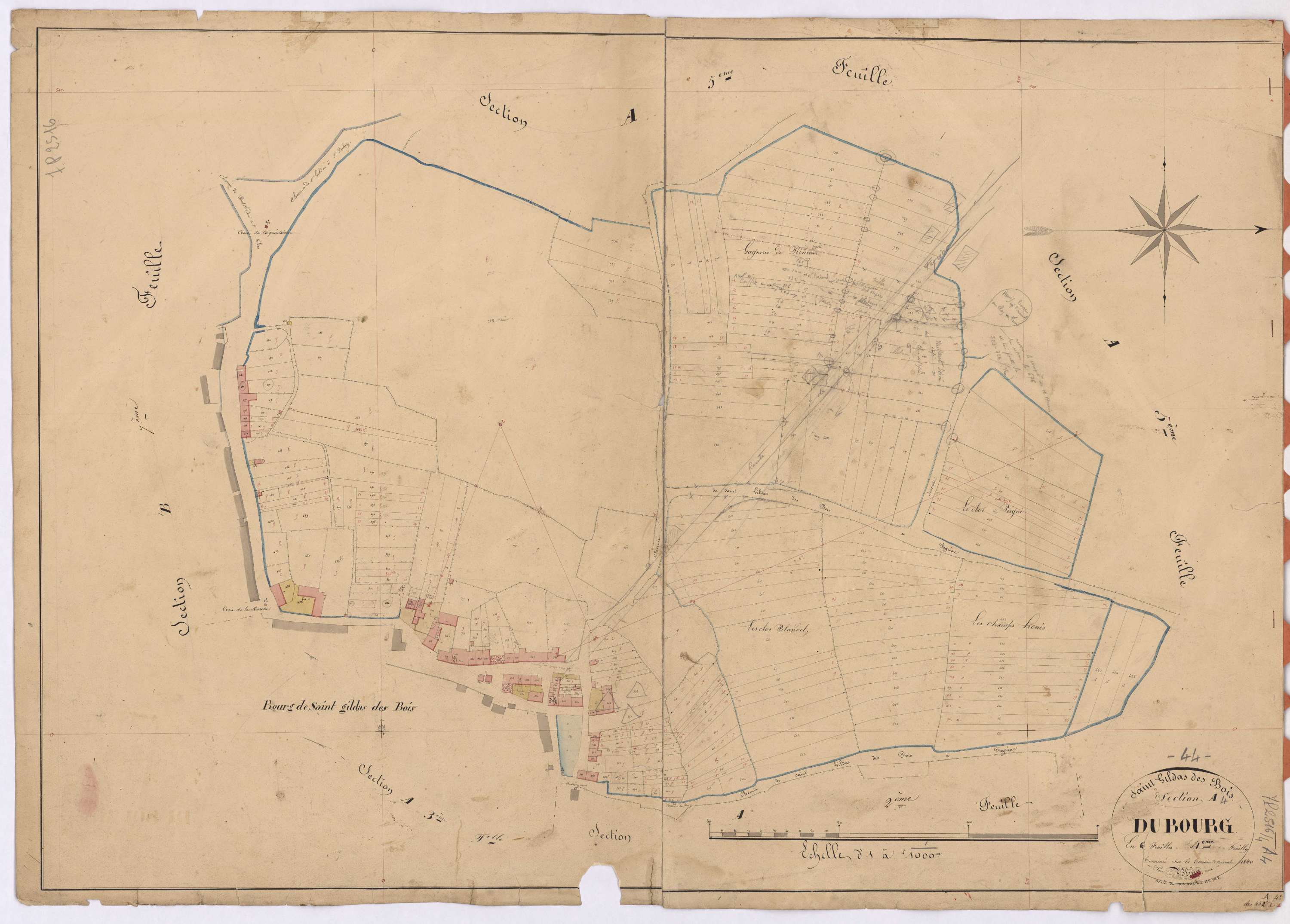 Saint-Gildas-des-Bois - Section A4 Bourg (section du) ; 452bis-742