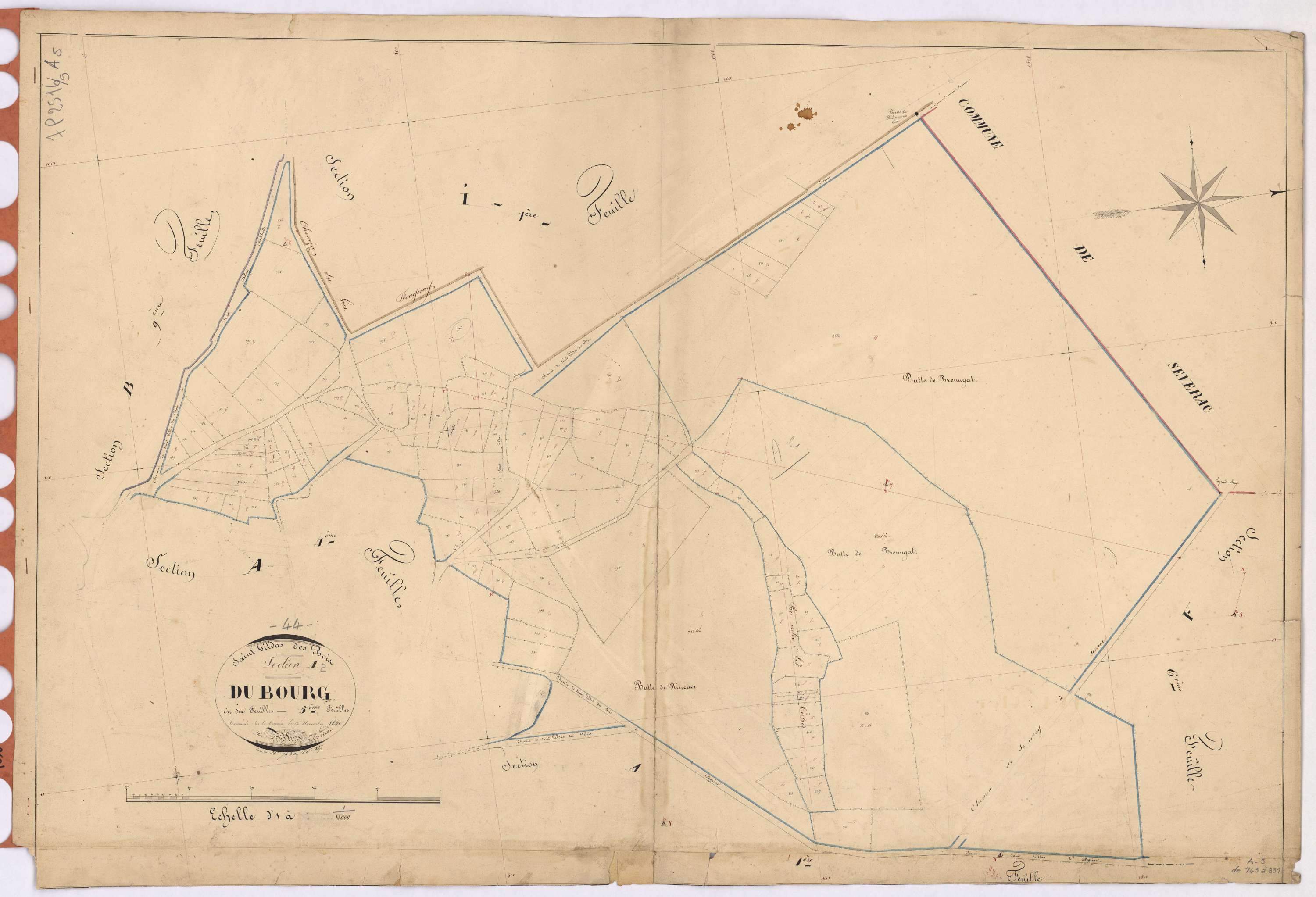 Saint-Gildas-des-Bois - Section A5 Bourg (section du) ; 743-837