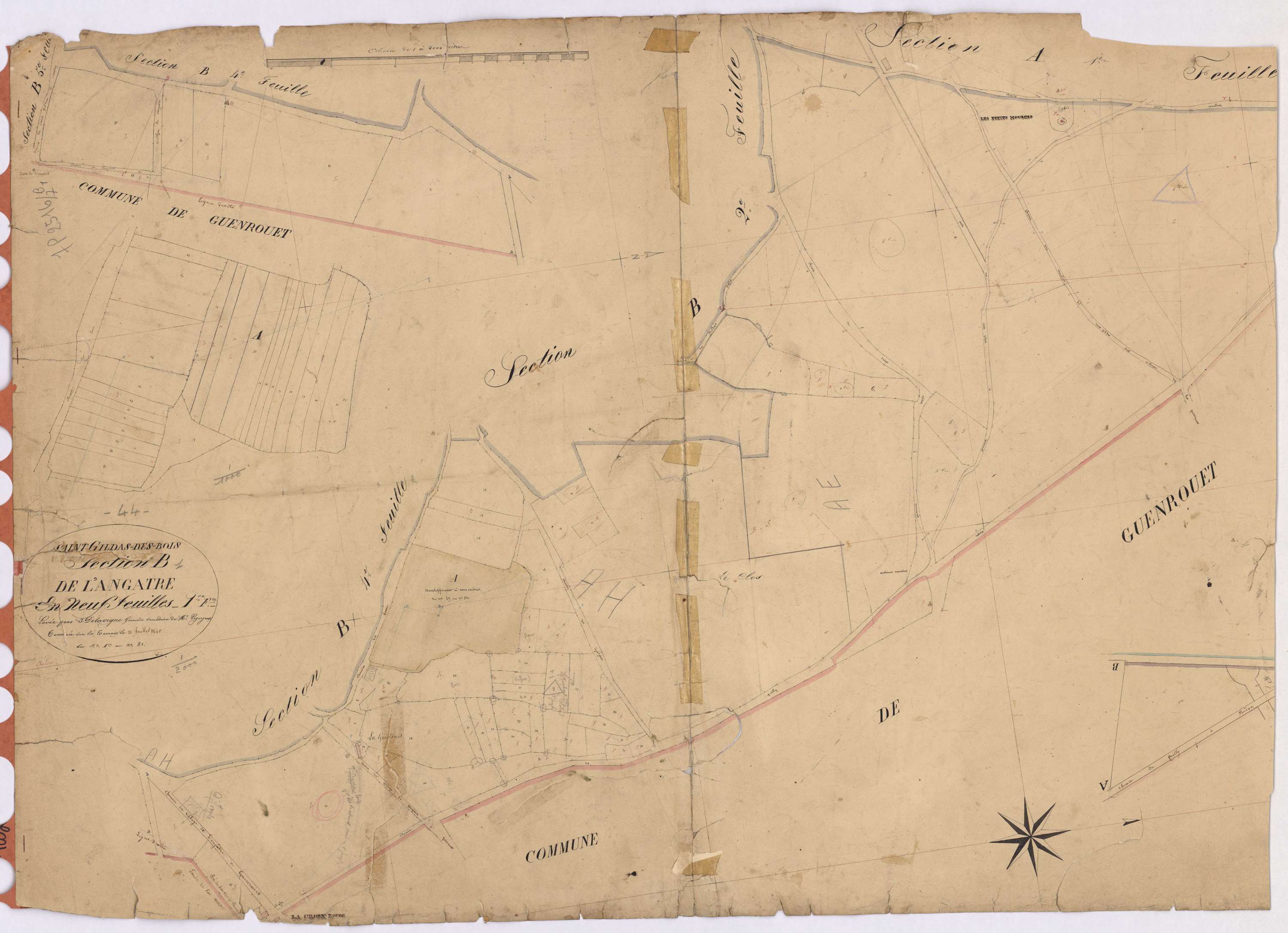 Saint-Gildas-des-Bois - Section B1 Angatre (section de l') ; 1-81