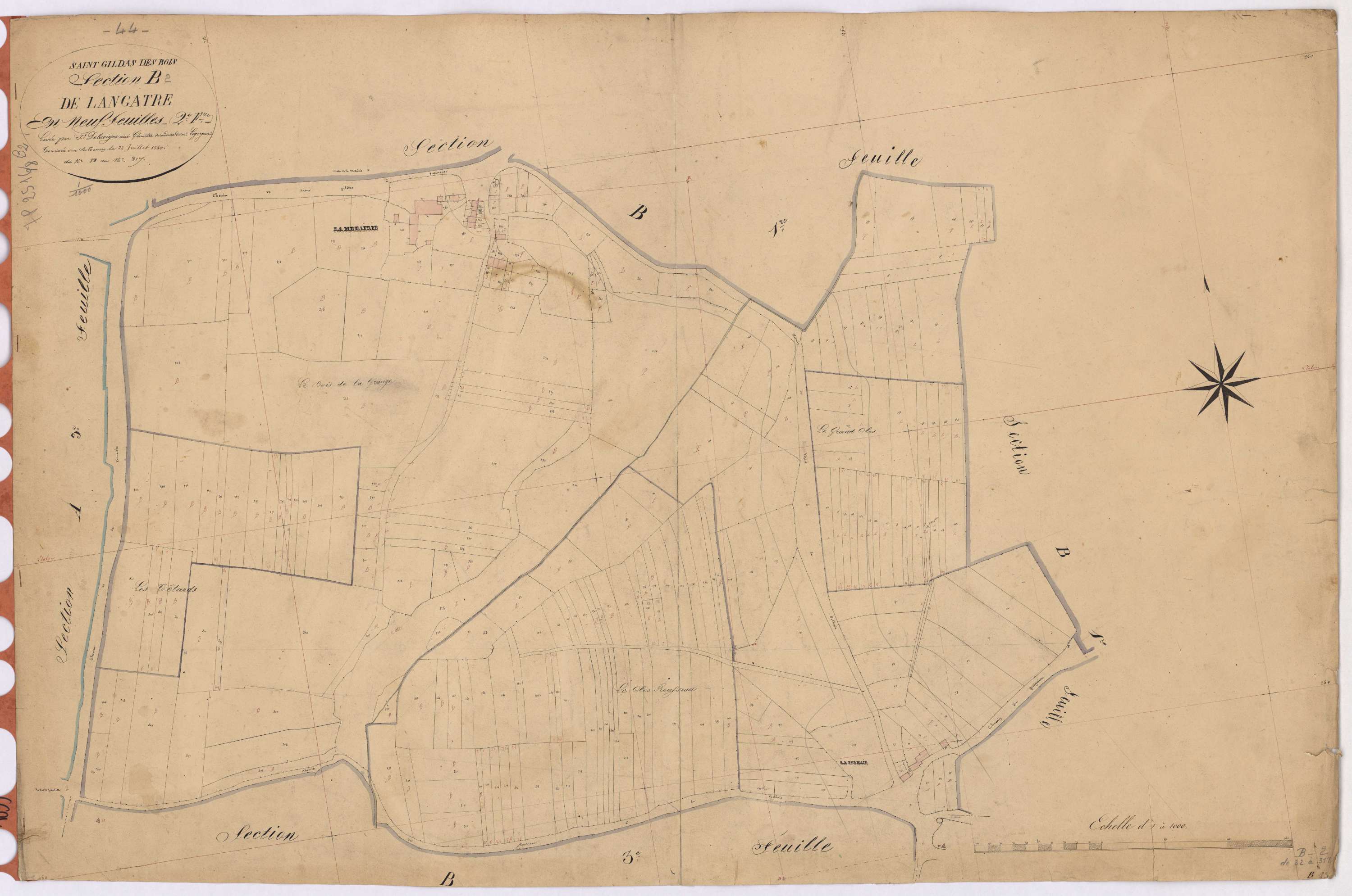 Saint-Gildas-des-Bois - Section B2 Angatre (section de l') ; 82-317