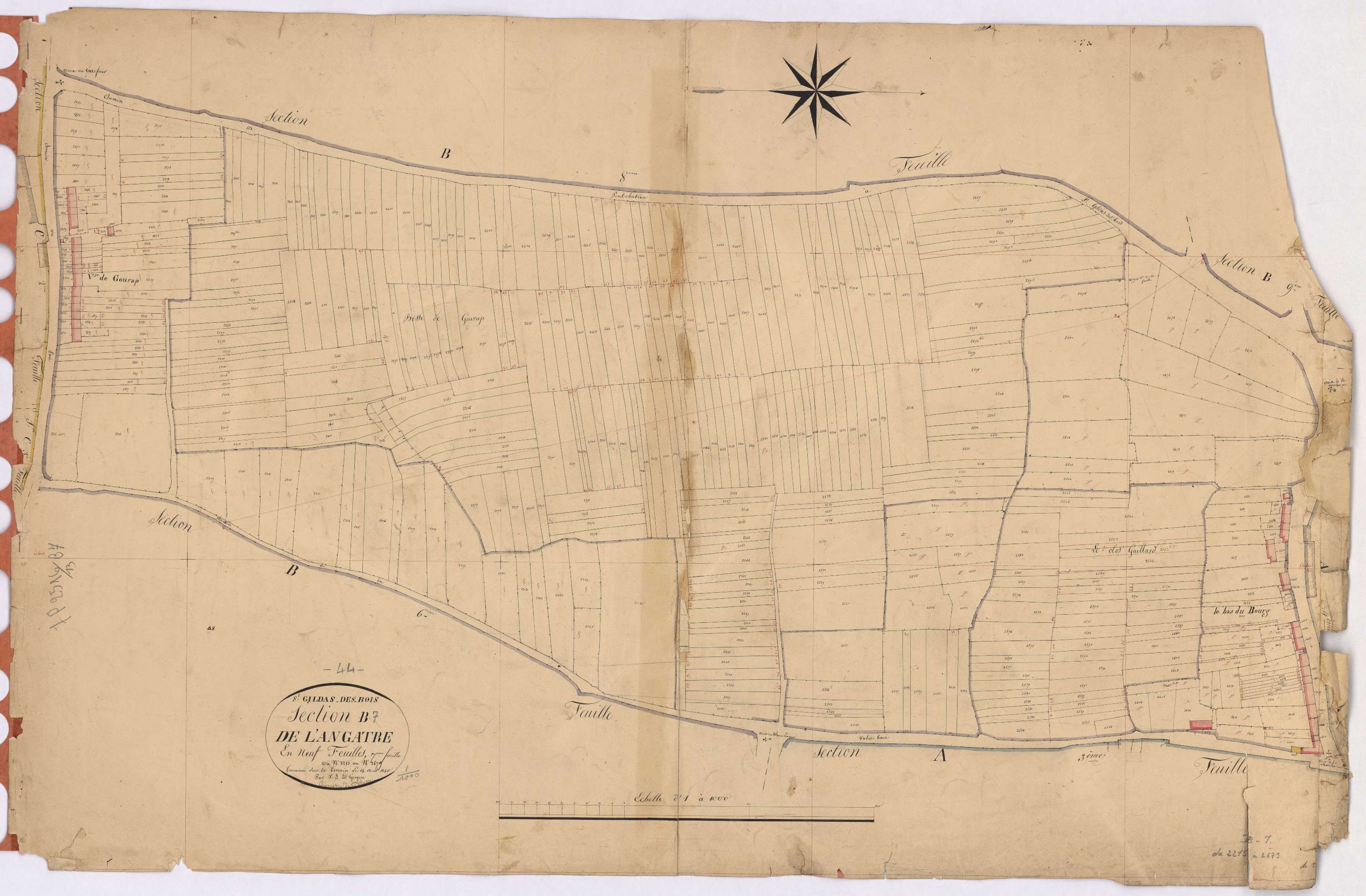 Saint-Gildas-des-Bois - Section B7 Angatre (section de) ; 2215-2679