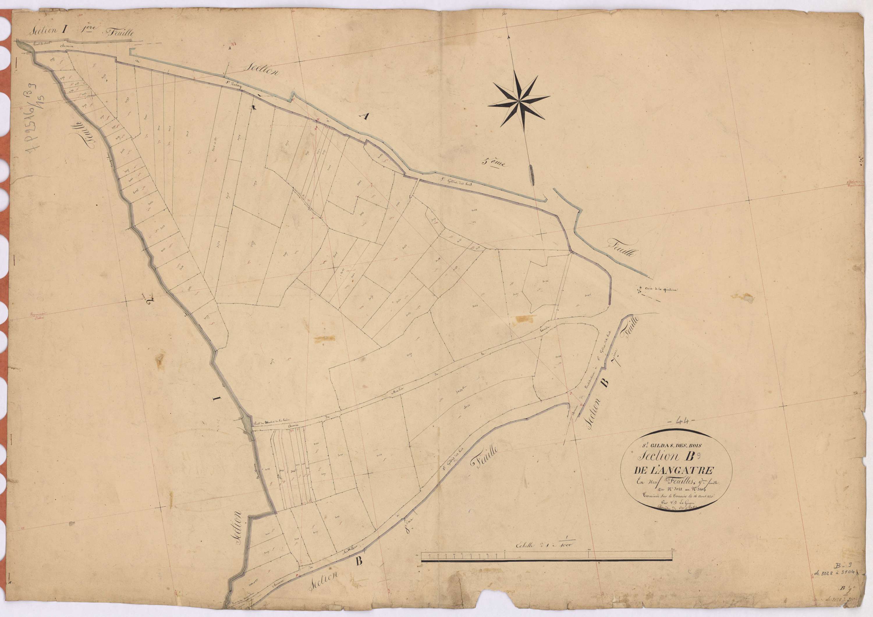 Saint-Gildas-des-Bois - Section B9 Angatre (section de) ; 3028-3104