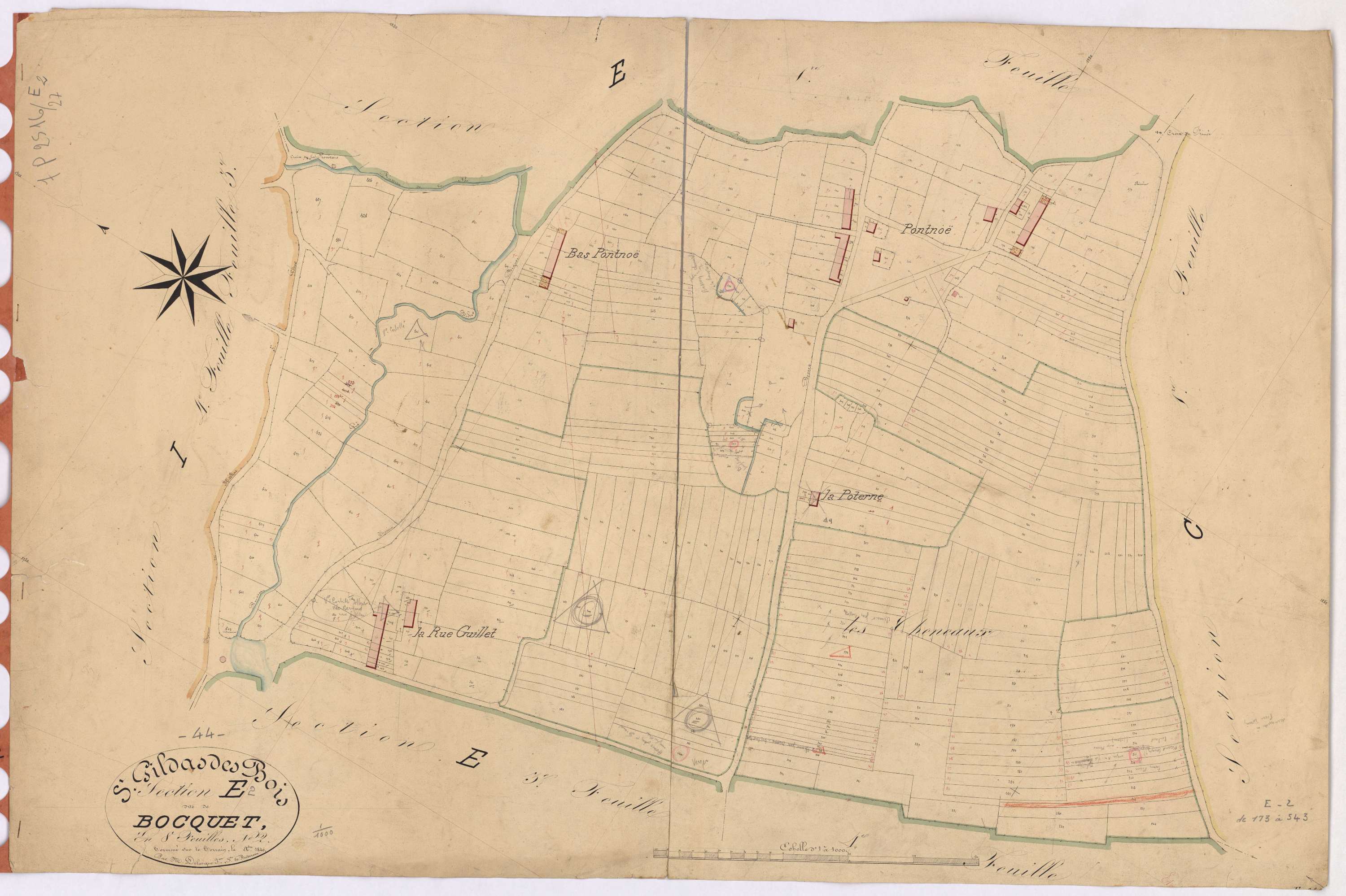 Saint-Gildas-des-Bois - Section E2 Bocquet (section de) ; 173-543