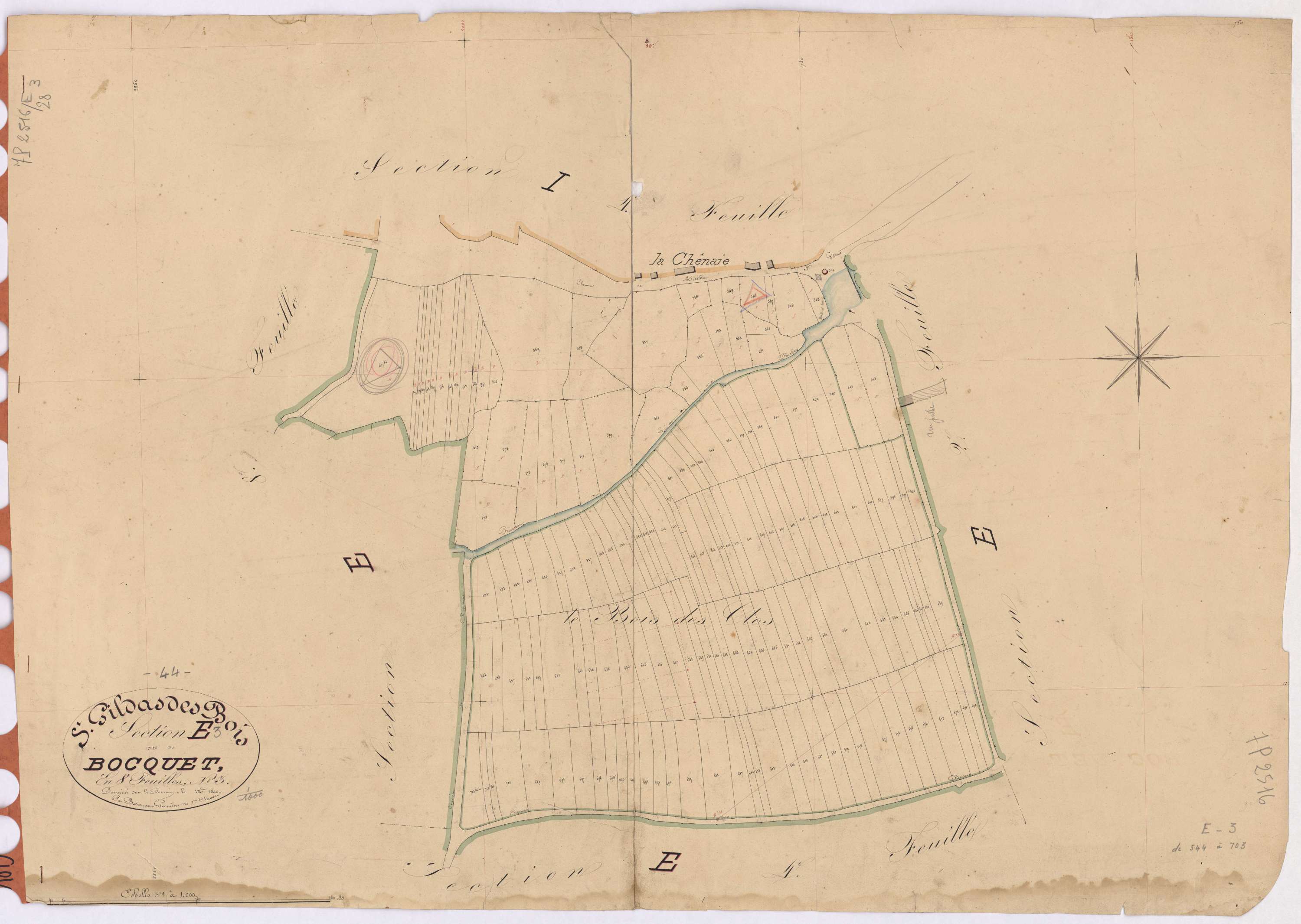 Saint-Gildas-des-Bois - Section E3 Bocquet (section de) ; 544-703